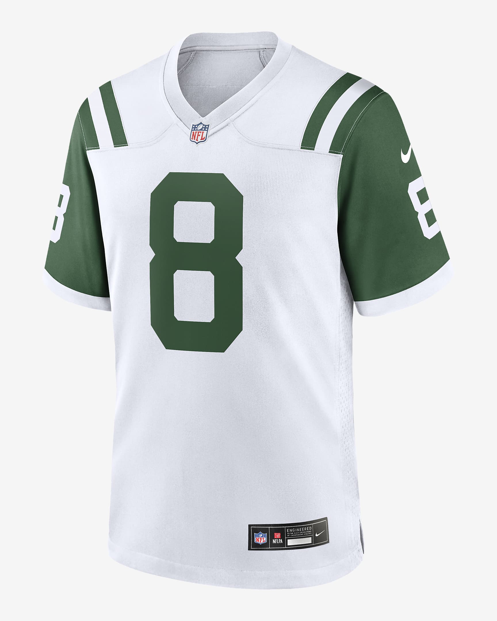 Jersey de fútbol americano Nike de la NFL Game para hombre Aaron Rodgers New York Jets - Blanco