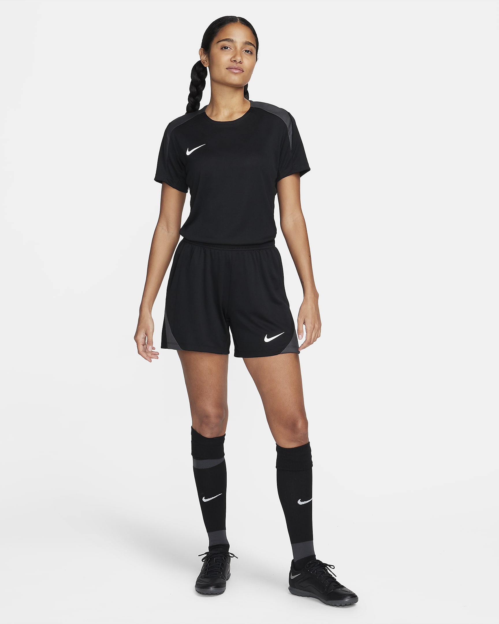 Nike Strike Women's Dri-FIT Short-Sleeve Football Top - Black/Anthracite/White