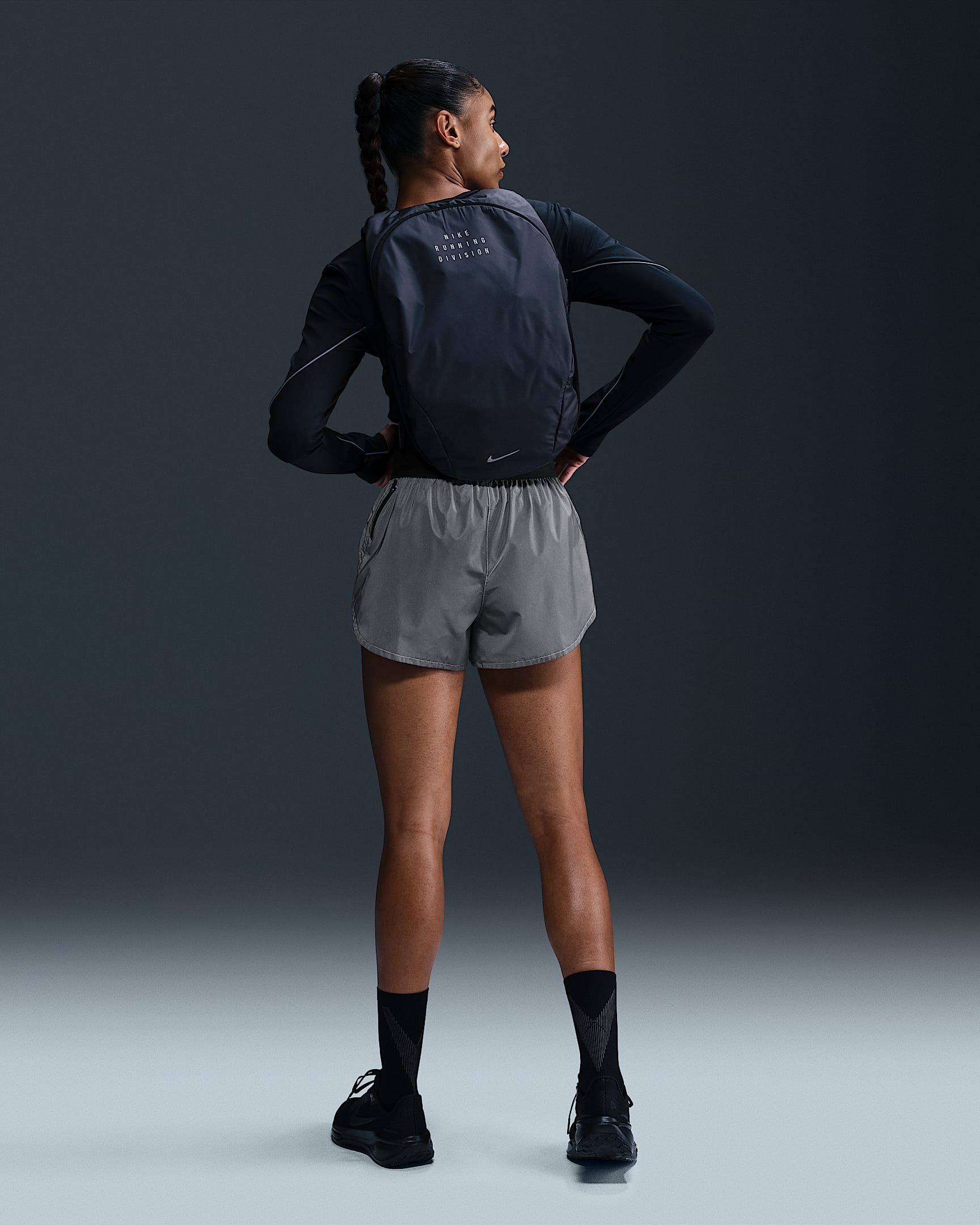 nike running dames zwart