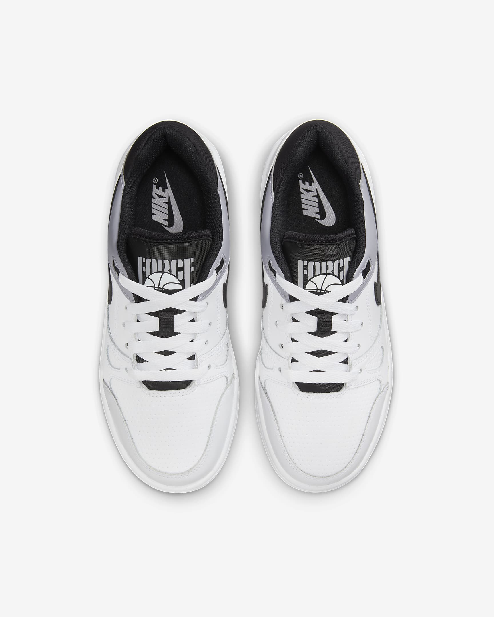 Nike Full Force Low Big Kids' Shoes - White/Pewter/Black/Black