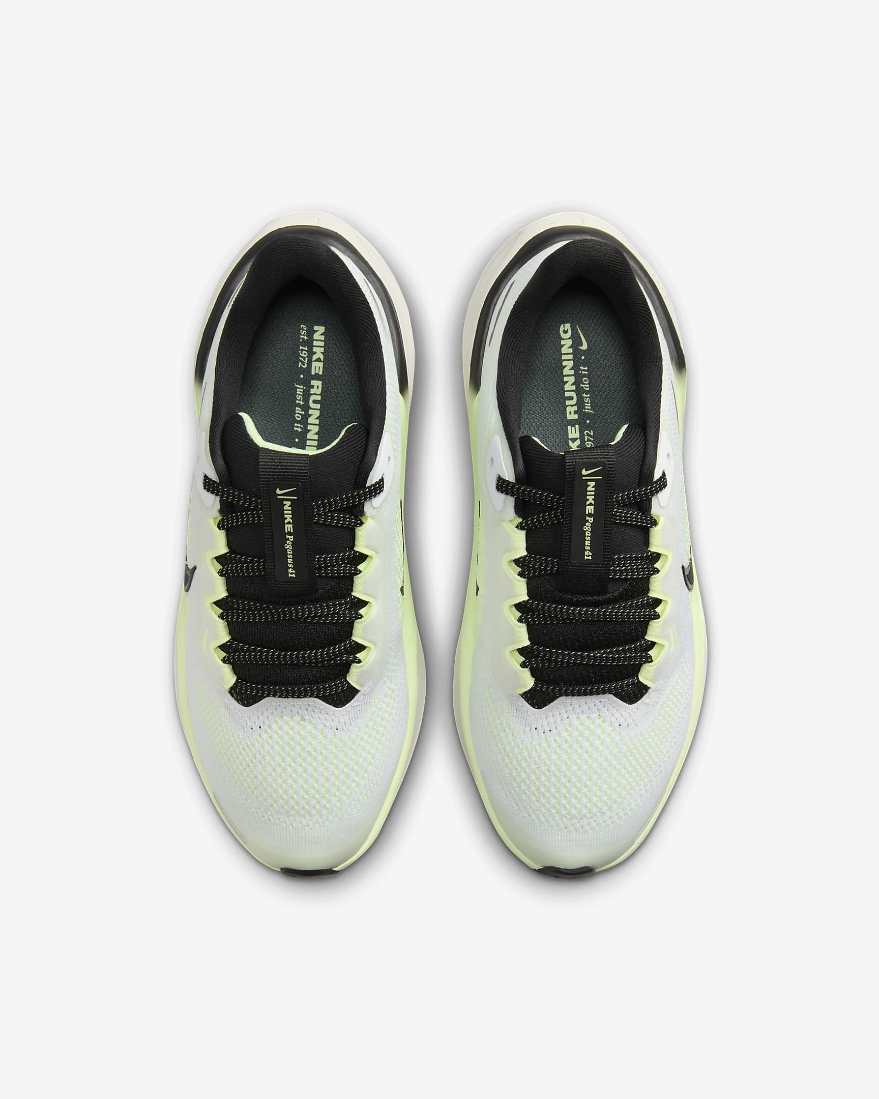 Nike Pegasus 41 Older Kids' Road Running Shoes - White/Barely Volt/Vintage Green/Black