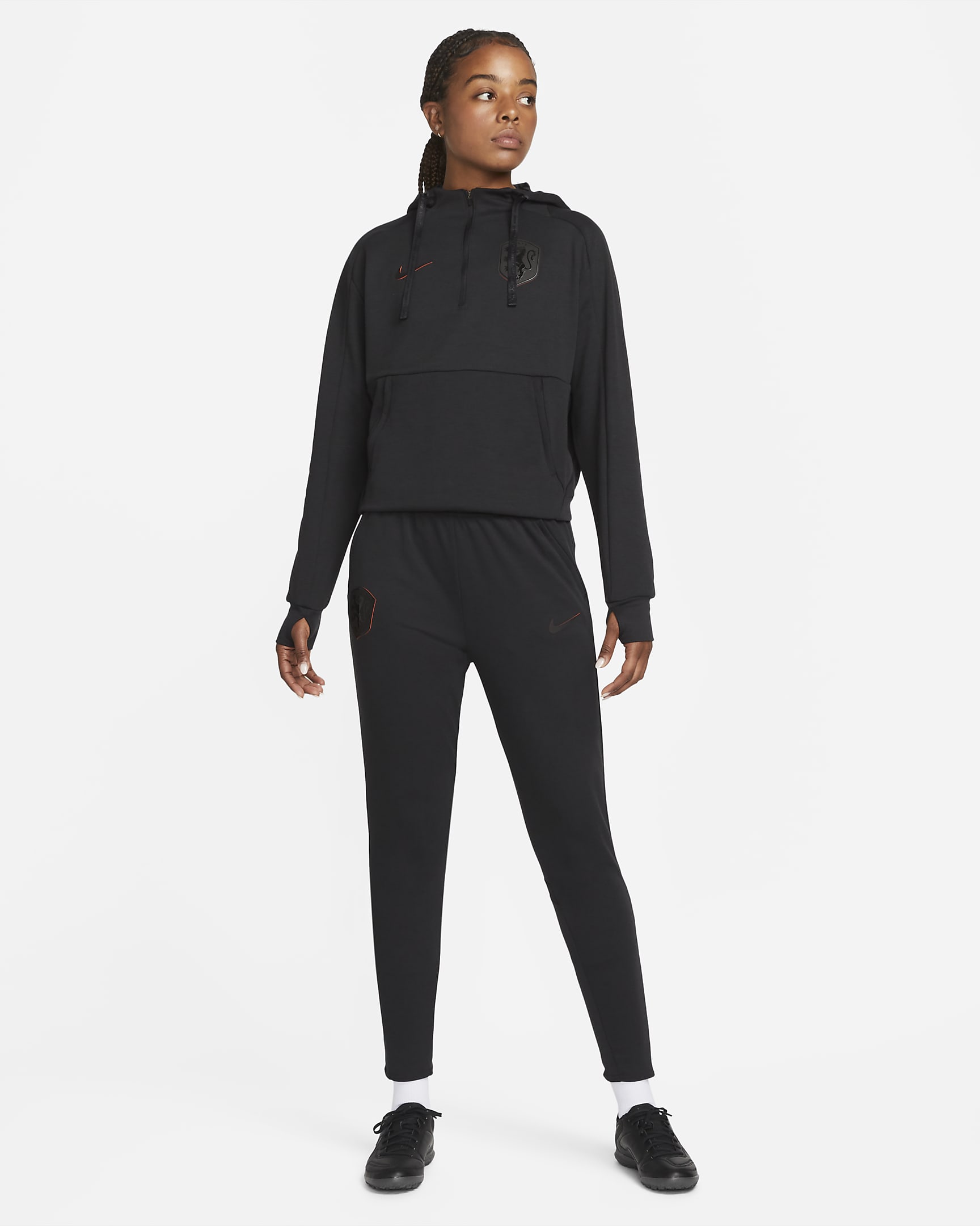 Netherlands Women's Nike 1/2-Zip Football Hoodie. Nike UK