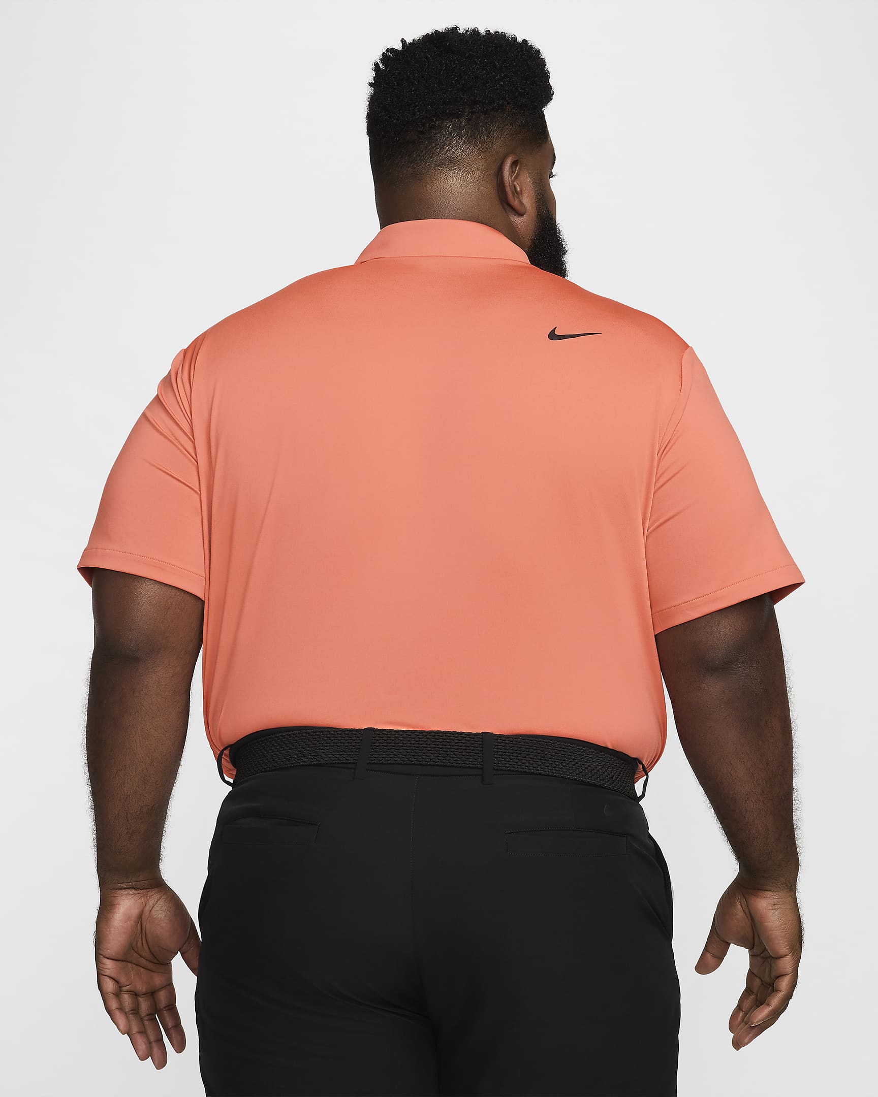 Nike Dri-FIT Tour einfarbiges Golf-Poloshirt für Herren - Madder Root/Schwarz