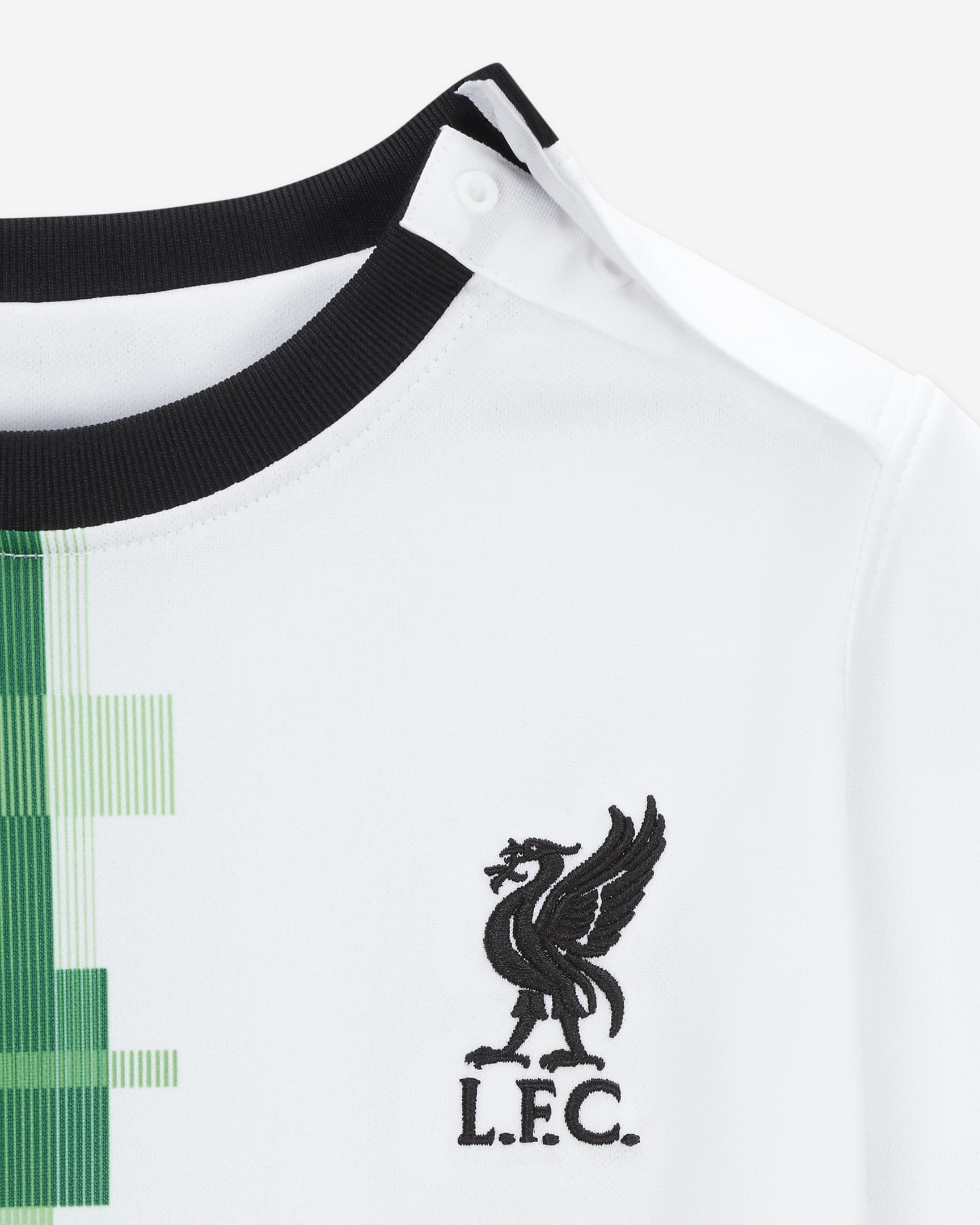 Ensemble 3 pièces Nike Dri-FIT Liverpool FC 2023/24 Extérieur pour bébé et tout-petit - Blanc/Green Spark/Noir