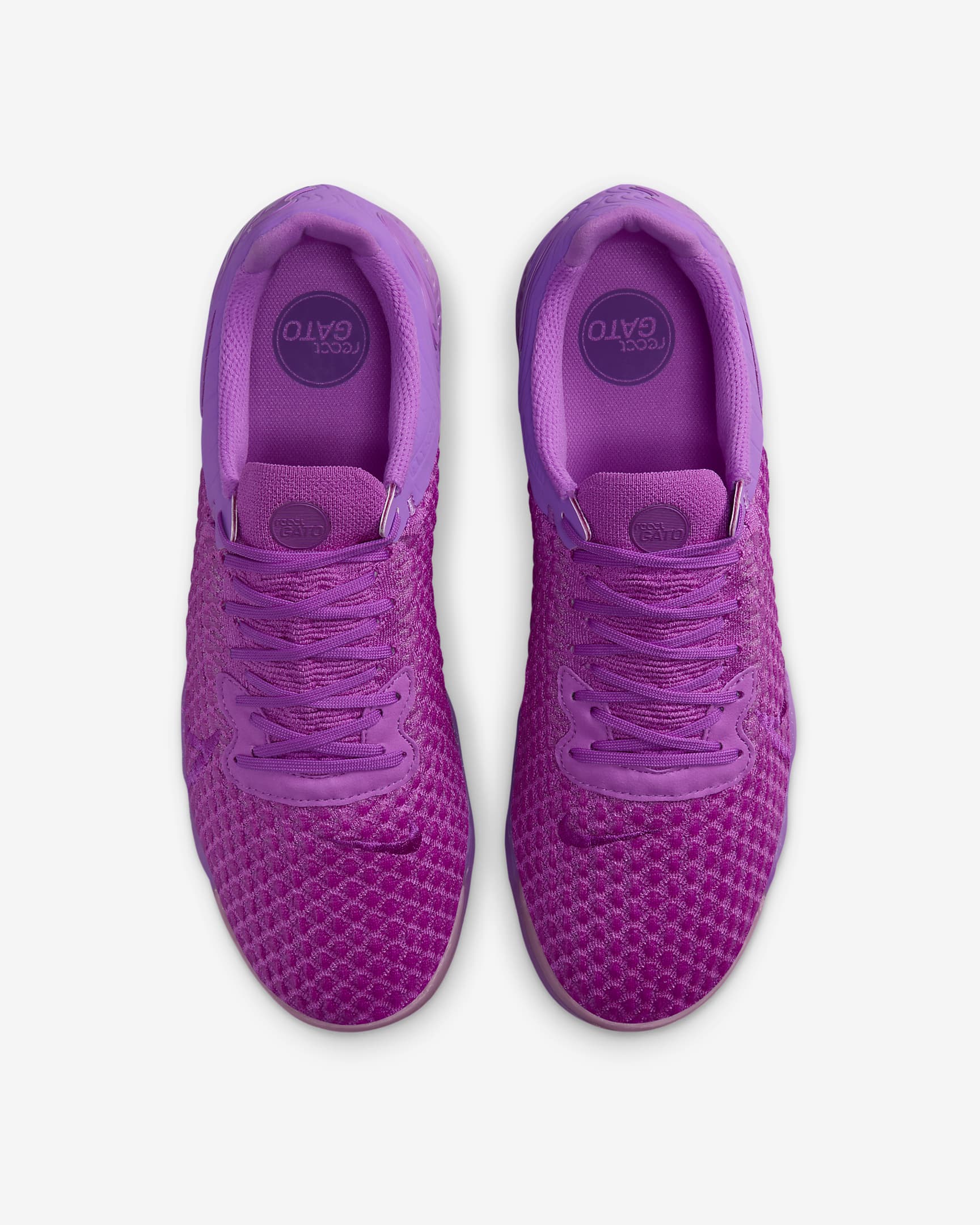 Tacos de fútbol low para cancha cubierta Nike React Gato - Sueño fucsia/Flor de lila