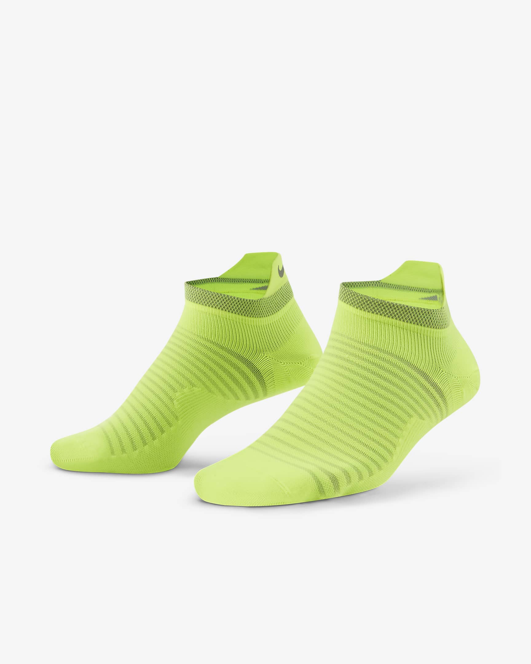 Calcetines de running Nike Spark Lightweight No-Show - Volt/Reflejo plata