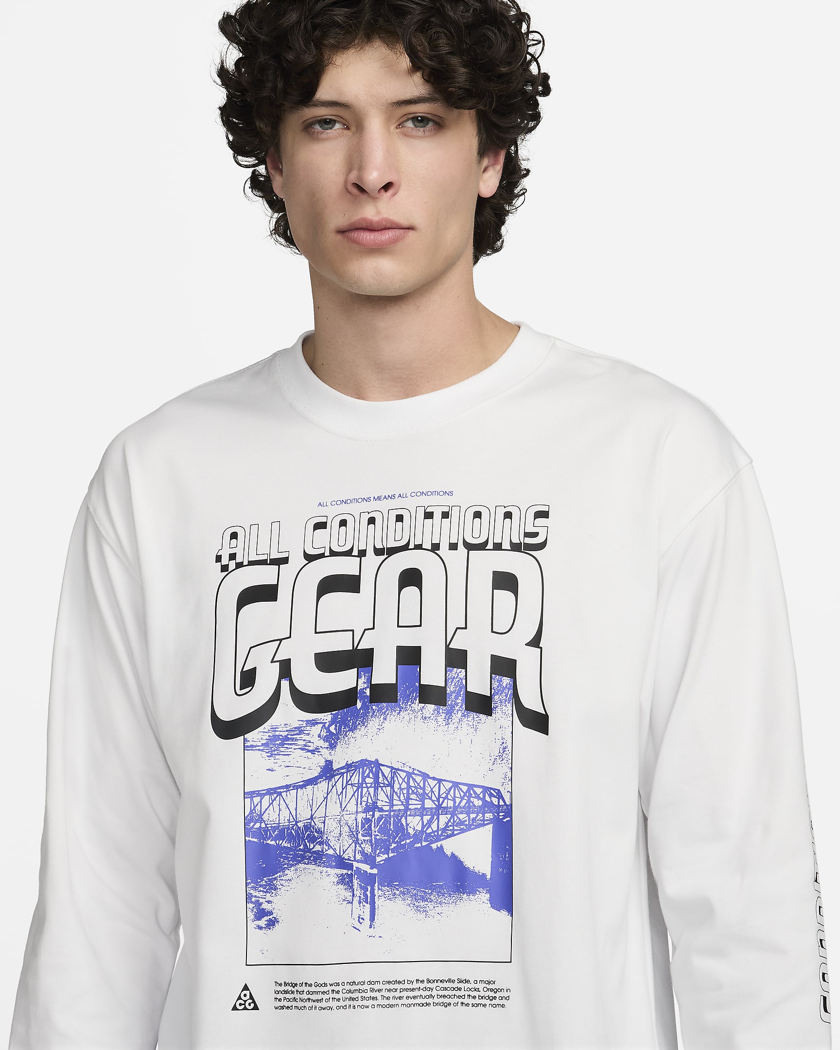 Camisola de manga comprida Nike ACG para homem - Branco Summit