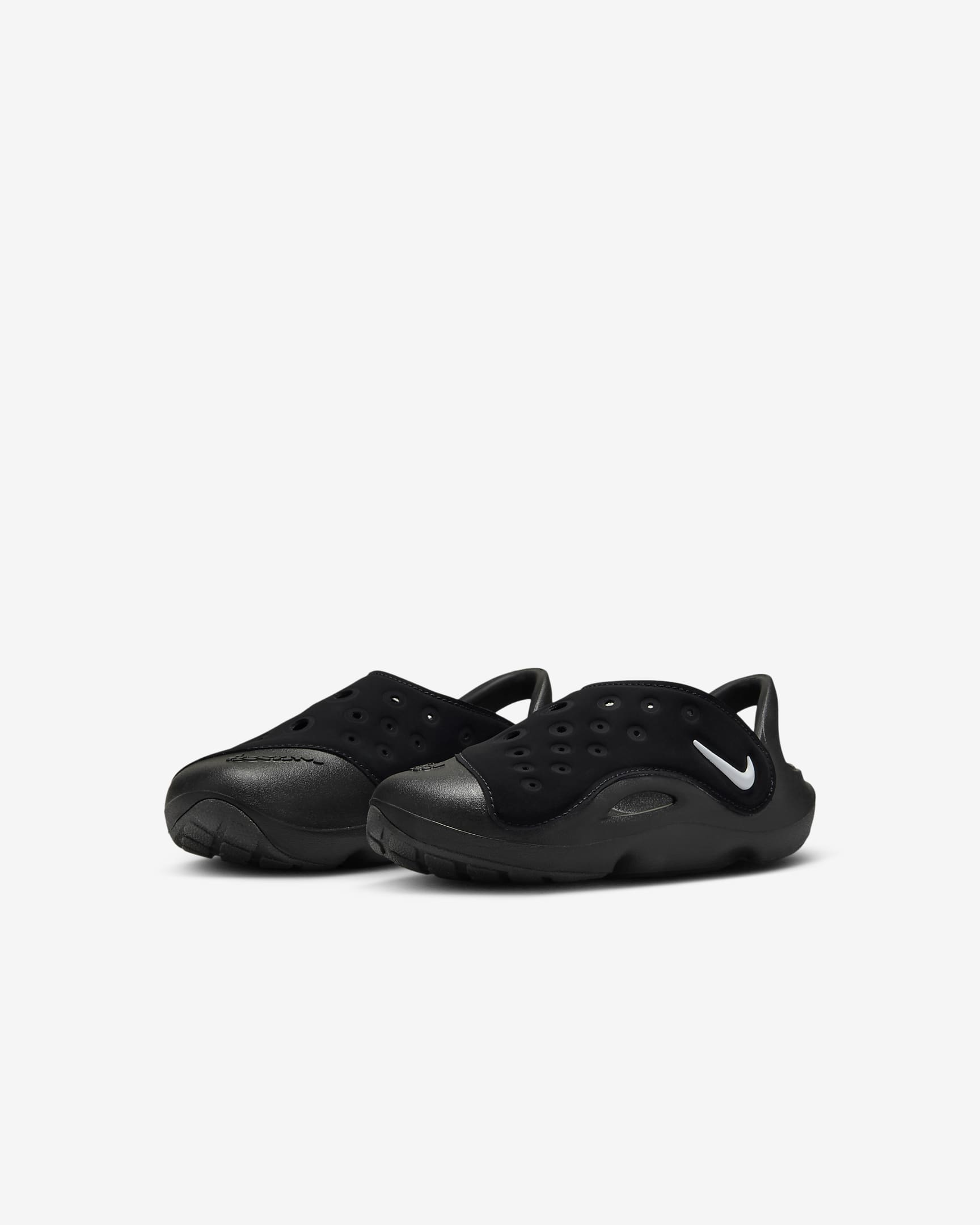 Sandalias para niños de preescolar Nike Aqua Swoosh - Negro/Antracita/Blanco