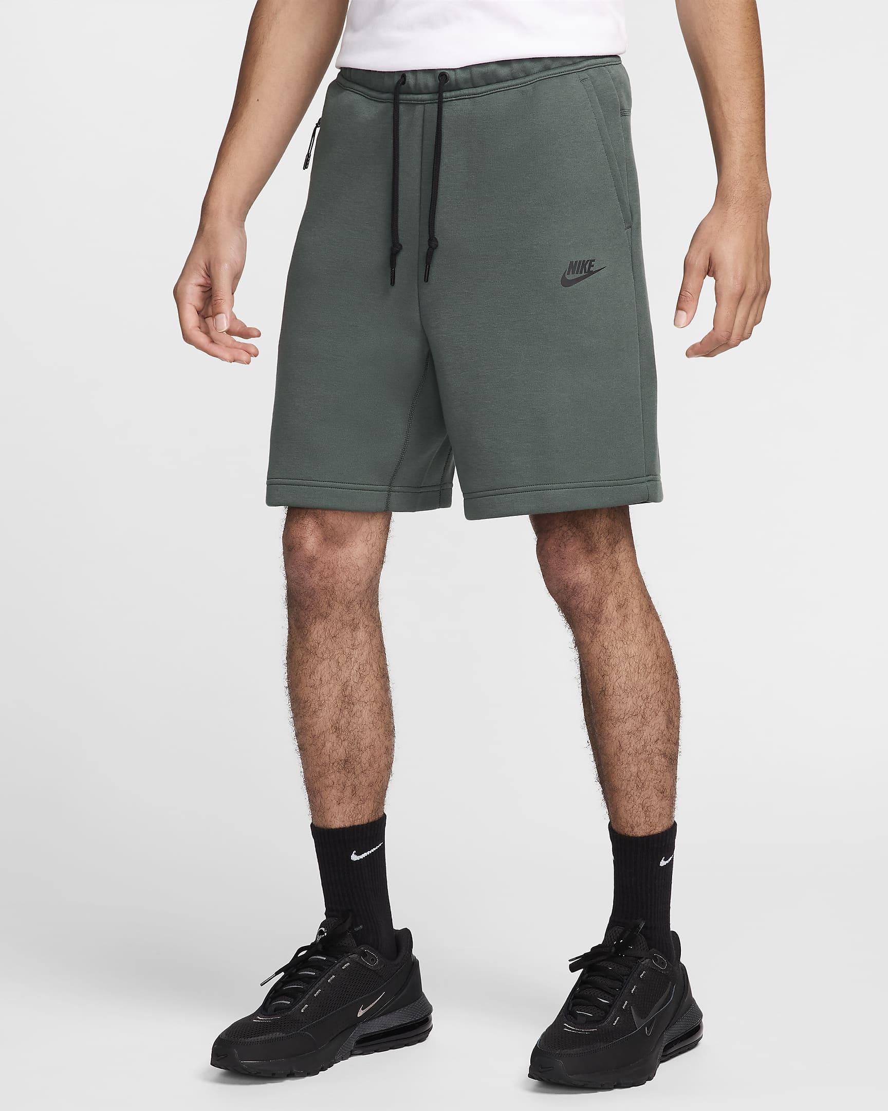 Calções Nike Sportswear Tech Fleece para homem - Verde Vintage/Preto