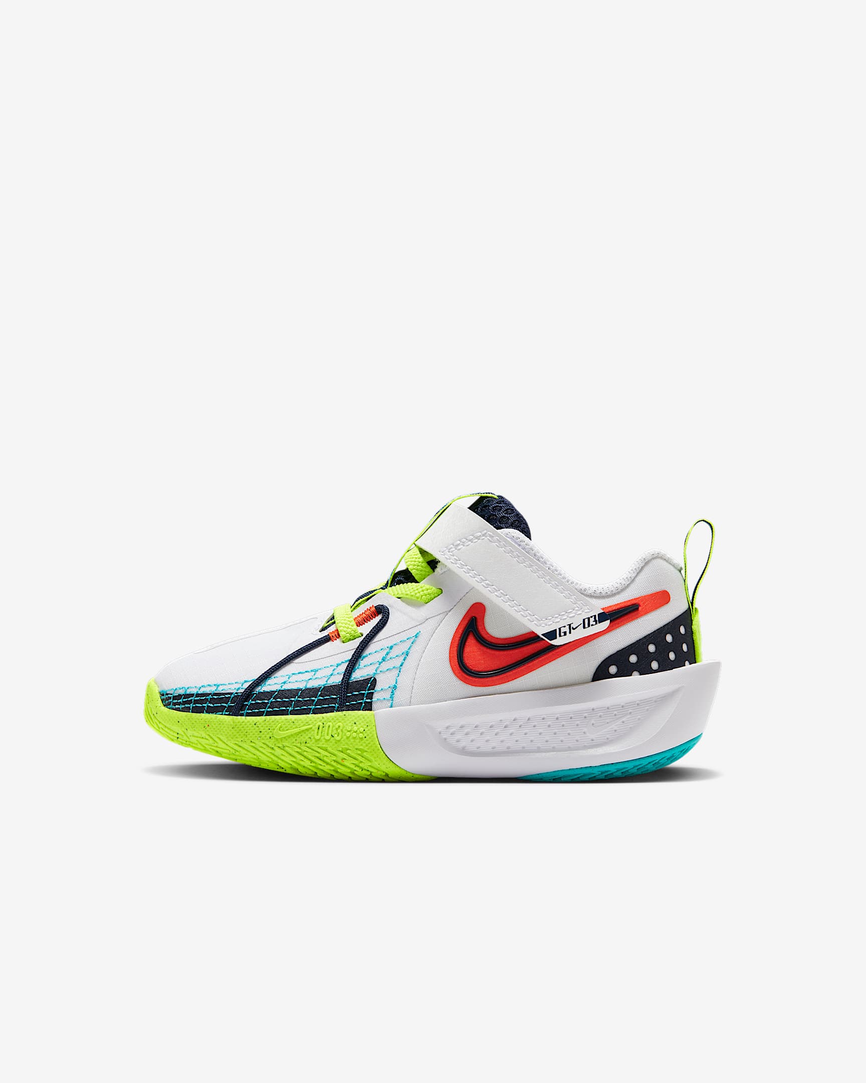 Tenis de básquetbol para niños de preescolar Nike G.T. Cut 3 SE - Blanco/Rojo picante/Volt/Obsidiana