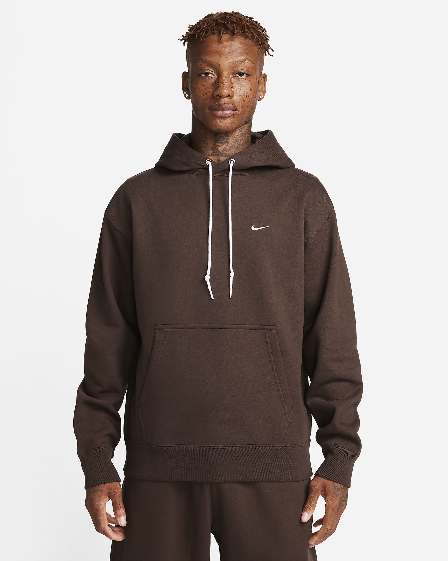 Nike Solo Swoosh Men's Fleece Pullover Hoodie. Nike DK