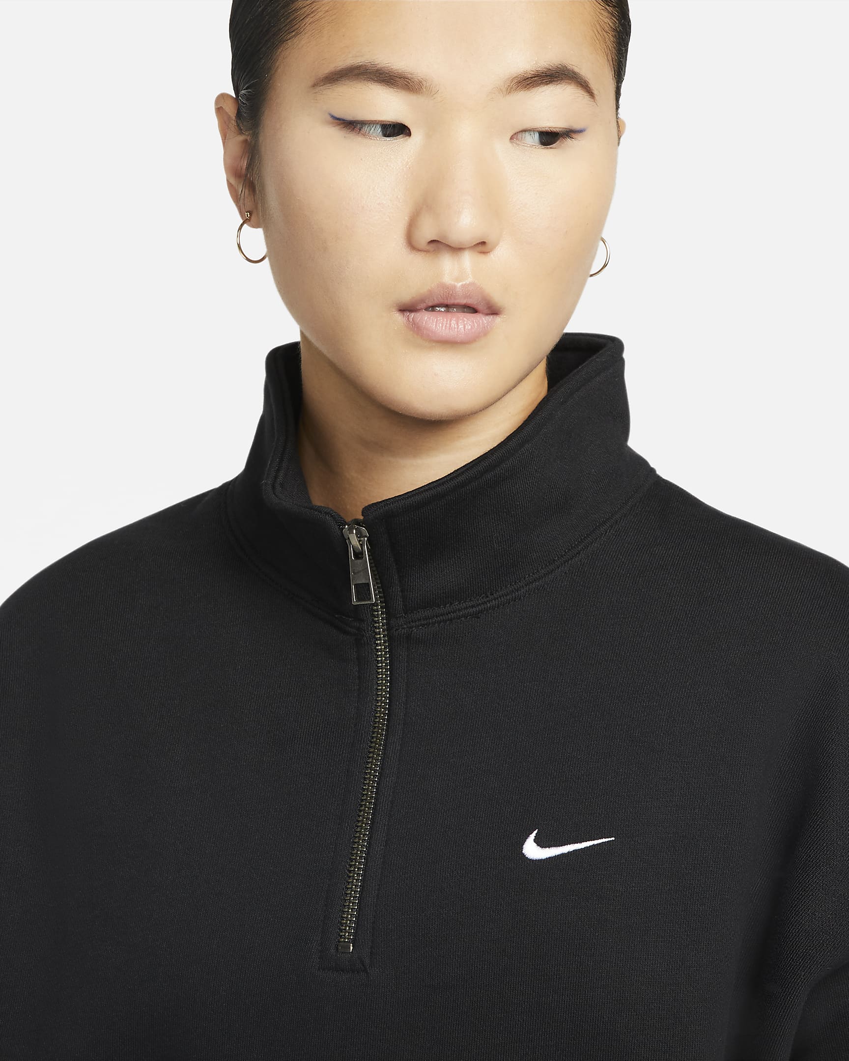 swoosh zip top