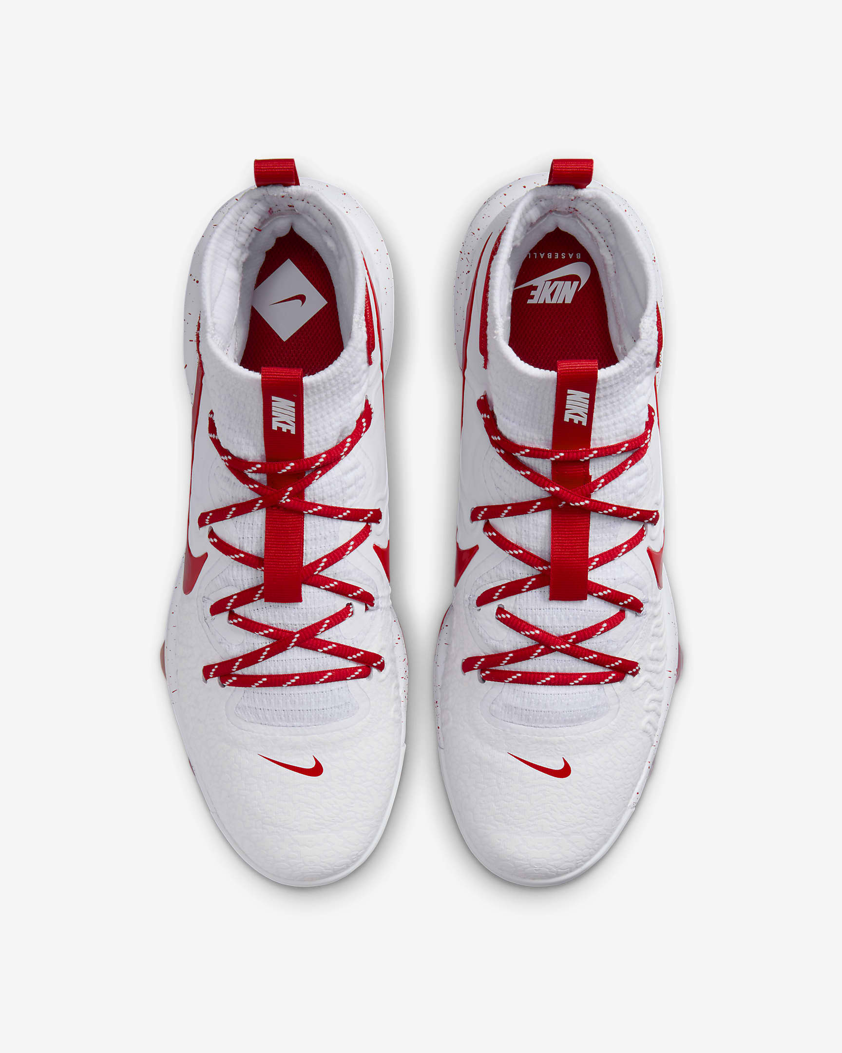 Nike Alpha Huarache NXT MCS Men's Baseball Cleats - White/University Red