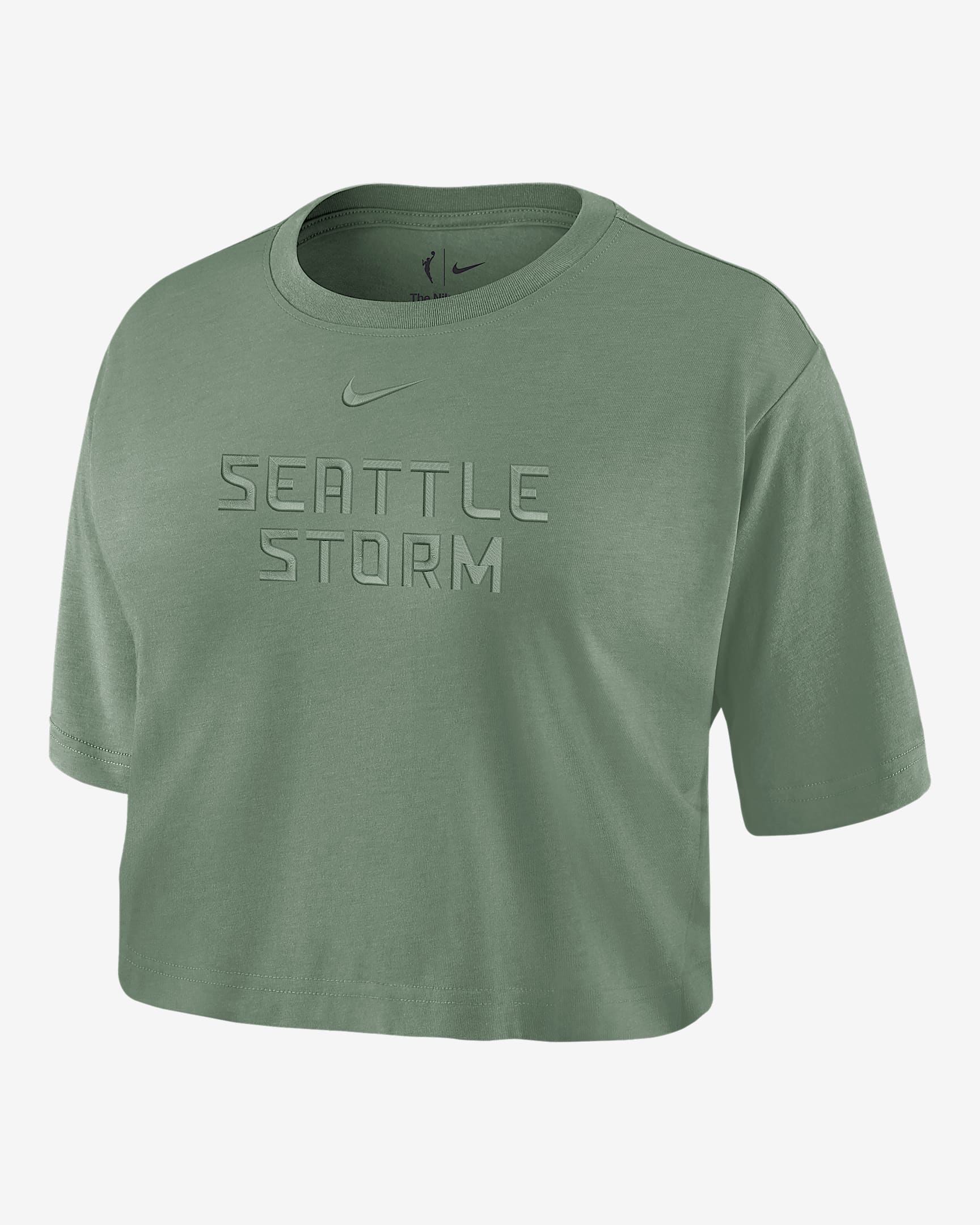 Seattle Storm Women's Nike WNBA Cropped T-Shirt - Spiral Sage
