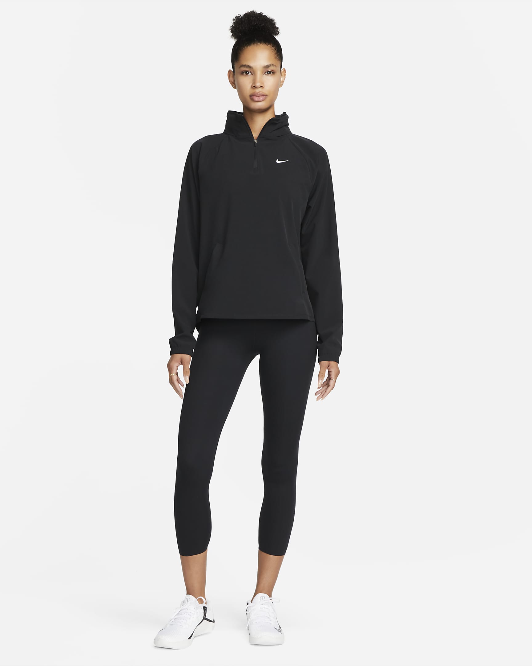 Nike One Luxe Women's Mid-Rise Crop Leggings - Black/Clear