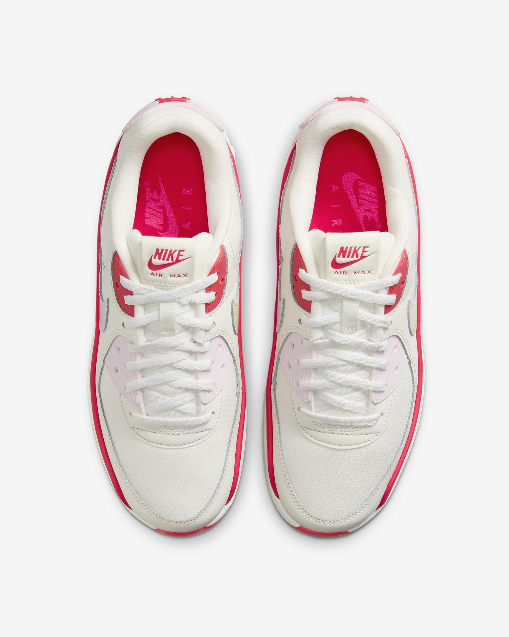 Nike Air Max 90 LV8 Women's Shoes - Sail/Siren Red/Pearl Pink/Multi-Colour