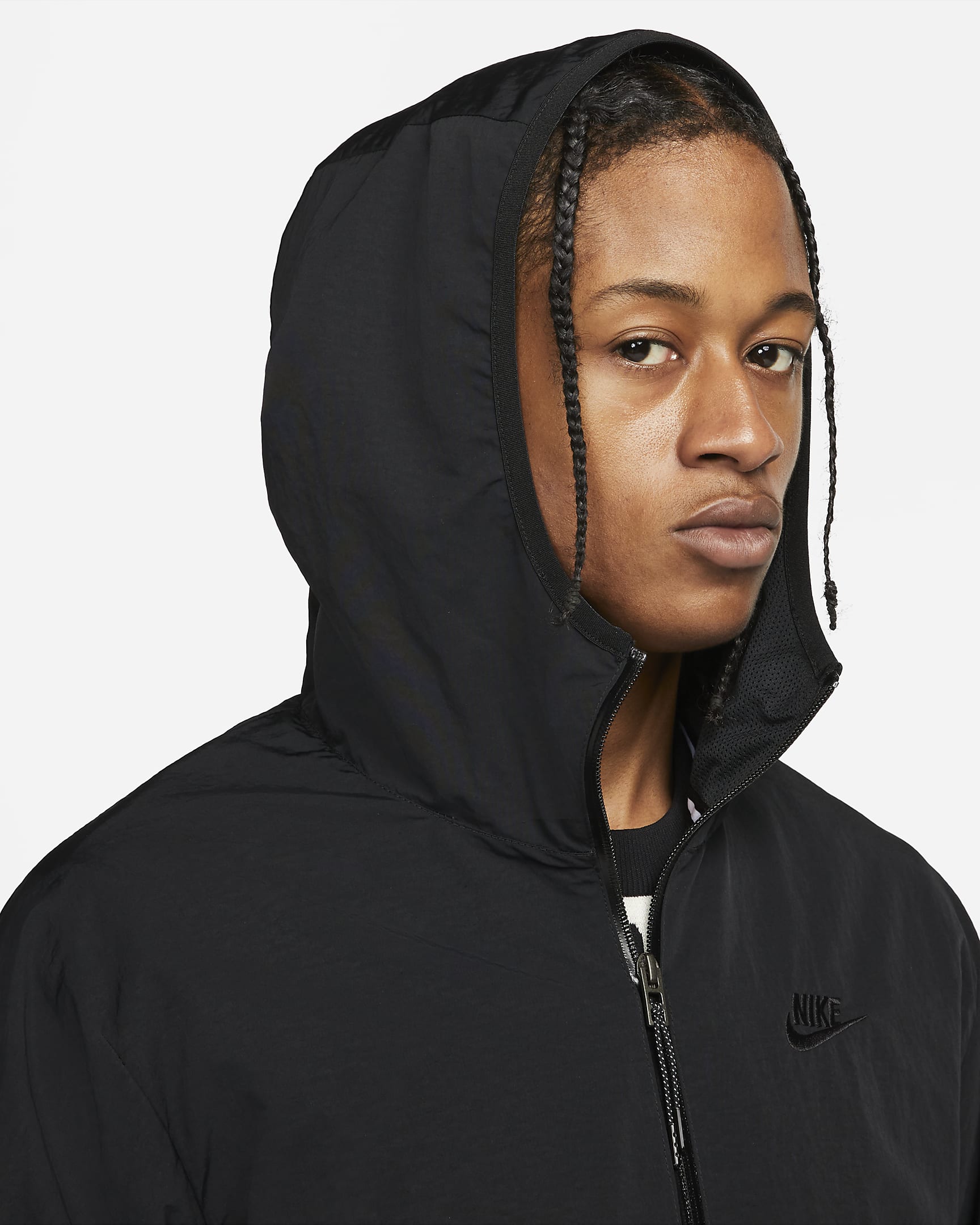 nike sportswear hooded woven jacket