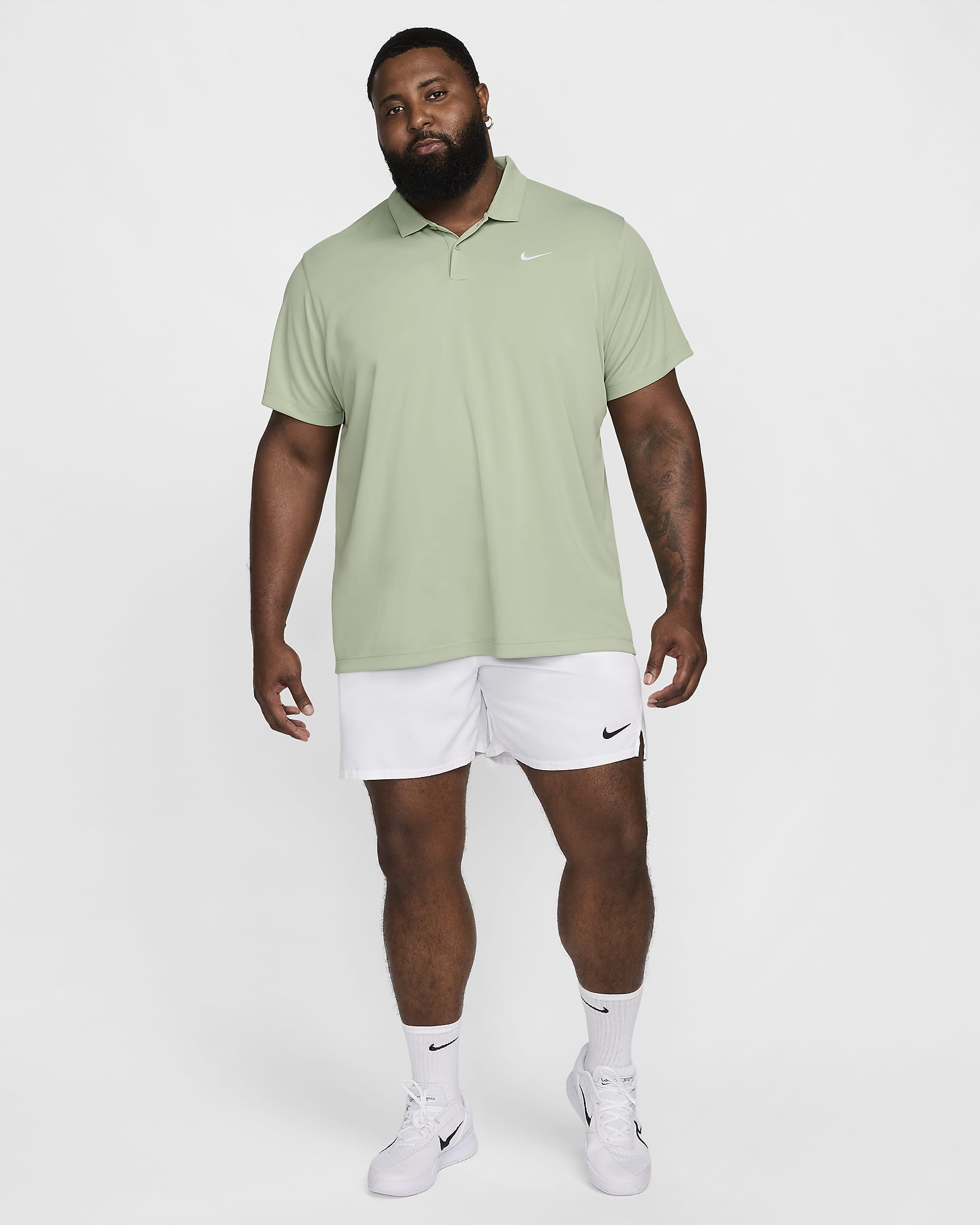 Polo de tennis NikeCourt Dri-FIT pour Homme - Jade Horizon/Blanc