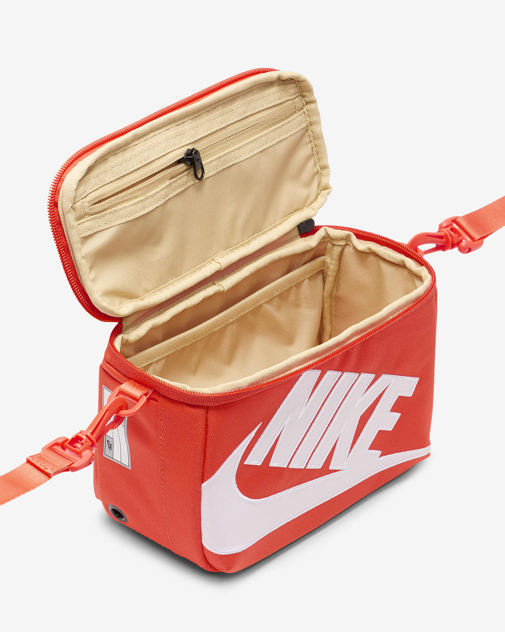 Nike mini-crossbodytas in schoenendoosstijl (3 liter) - Oranje/Oranje/Wit