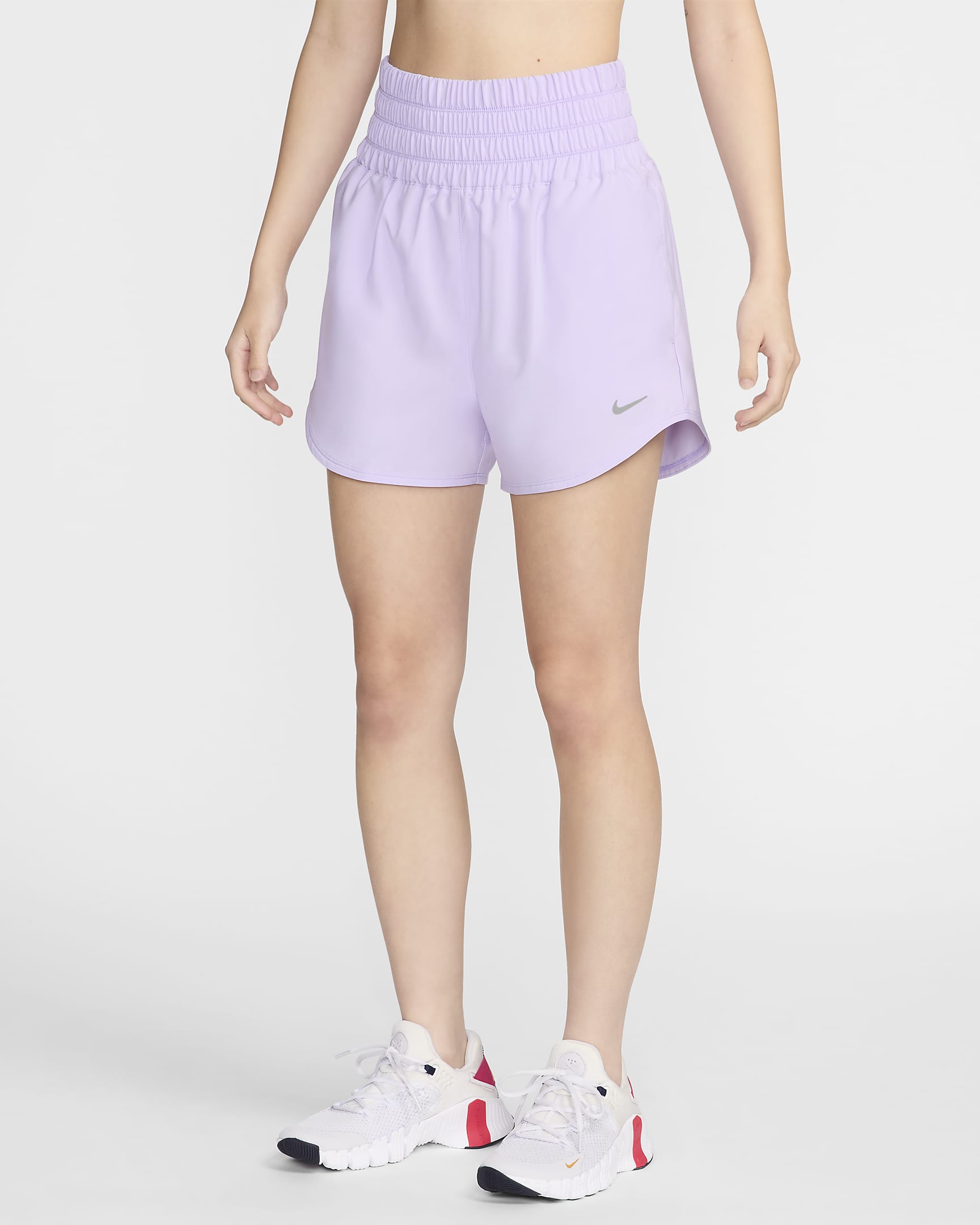 Nike Dri-FIT One Women's Ultra High-Waisted 8cm (approx.) Brief-Lined Shorts - Lilac Bloom