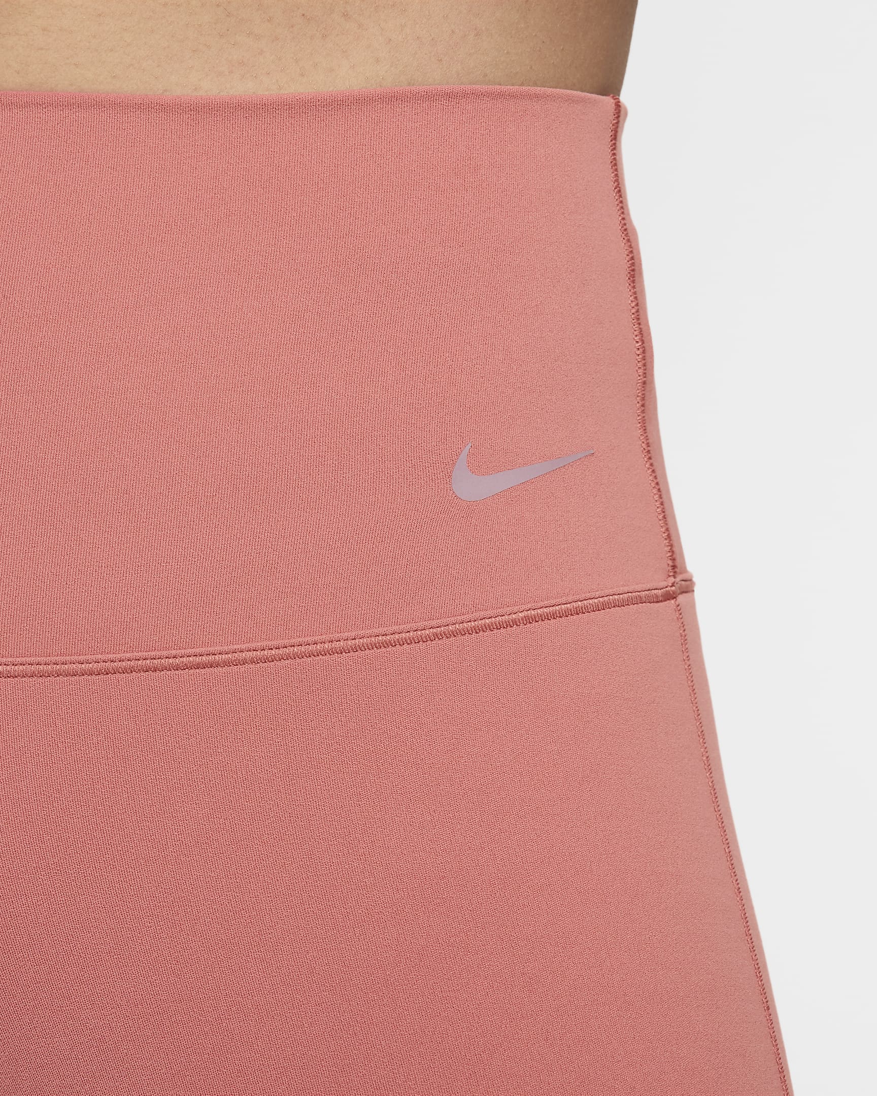 Leggings de tiro alto acampanados para mujer Nike Zenvy - Rosa cañón/Negro