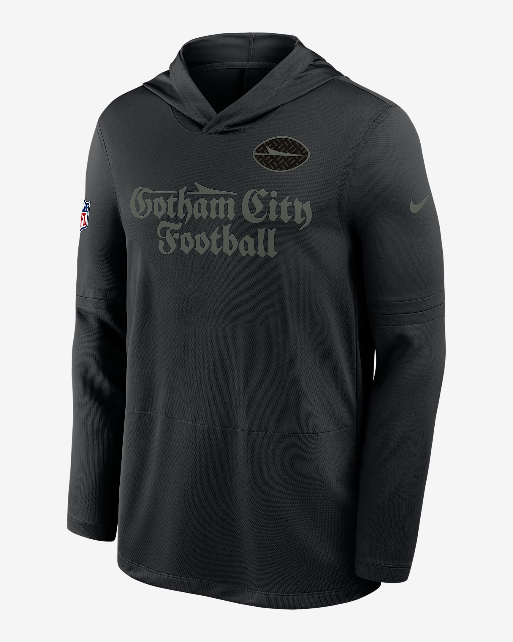 New York Jets Rivalries Collection Sideline Men's Nike Dri-FIT NFL Long-Sleeve Hooded Top - Black