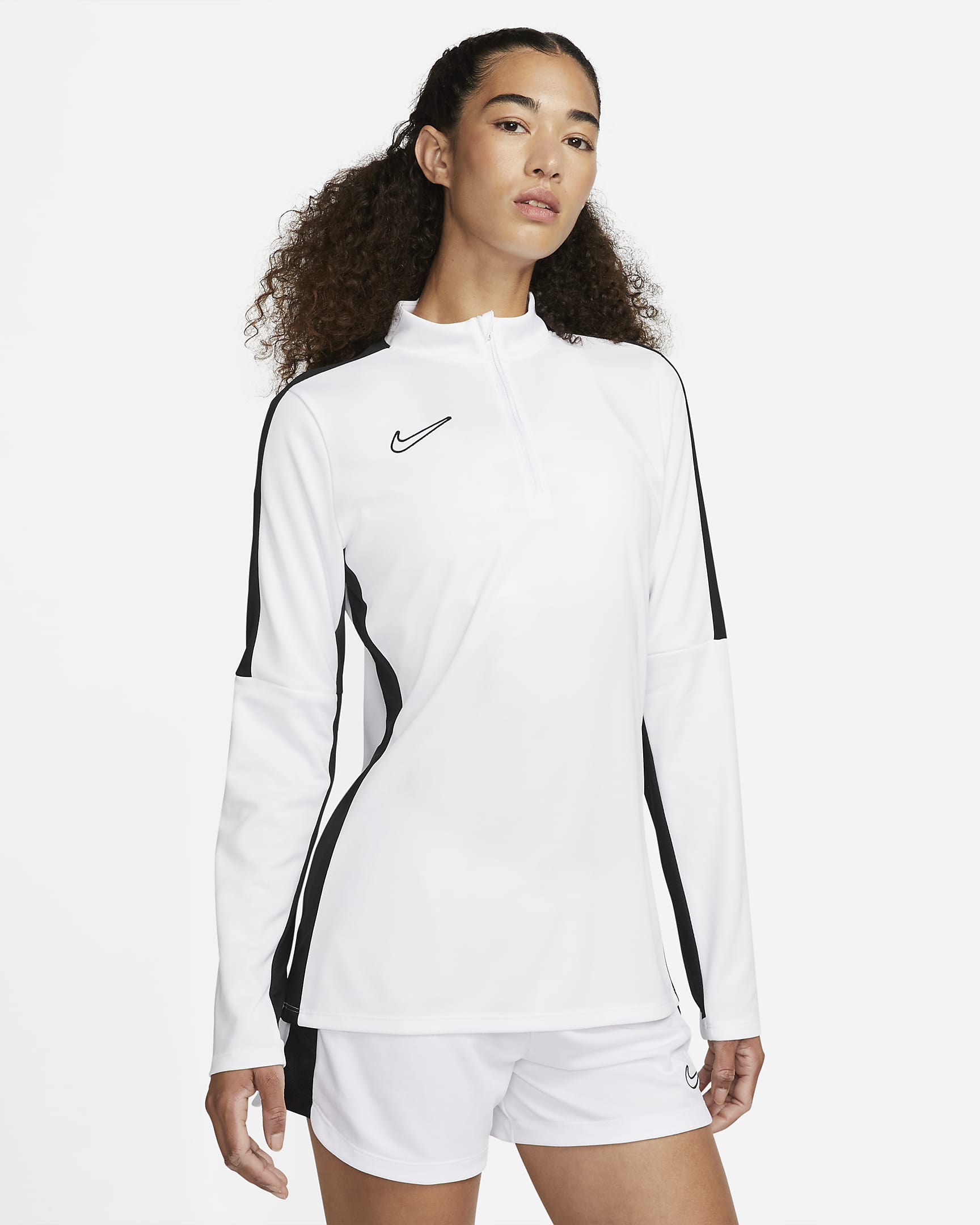 Nike Dri-FIT Academy Women's Football Drill Top - White/Black/Black