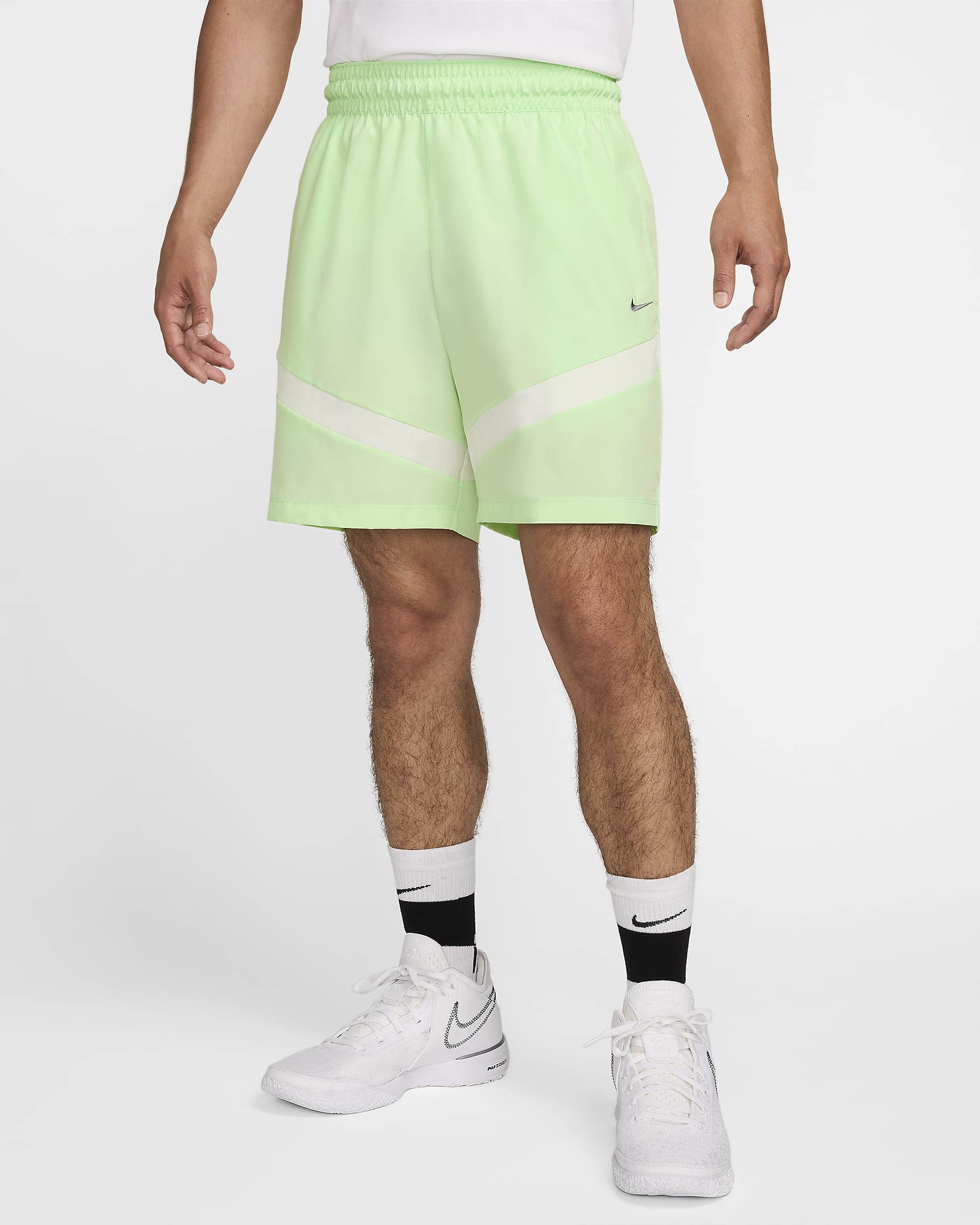 Nike Icon Men's 6" Dri-FIT Woven Basketball Shorts - Vapor Green/Vapor Green/Sail/Iron Grey