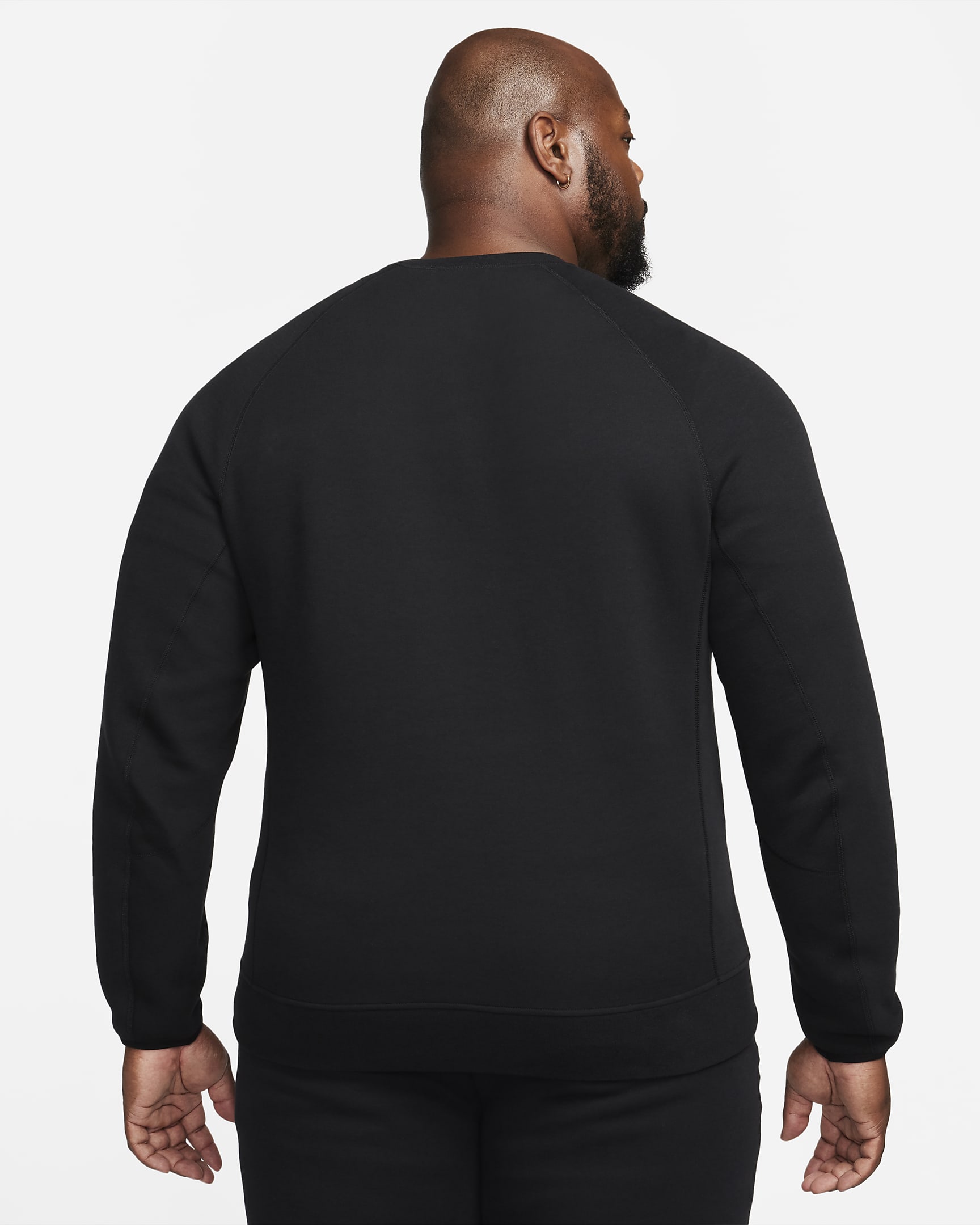 Pánská mikina s kulatým výstřihem Nike Sportswear Tech Fleece - Černá/Černá