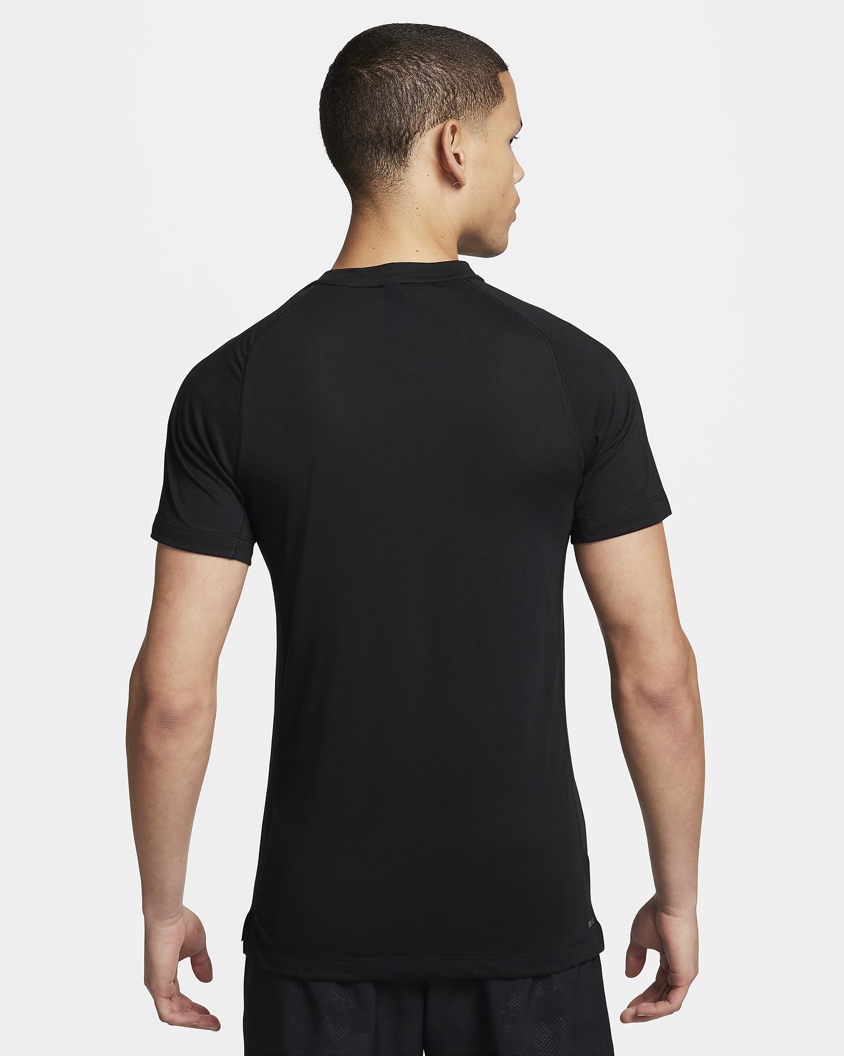 Nike Flex Rep Dri-FIT Kurzarm-Fitness-Top für Herren - Schwarz/Weiß