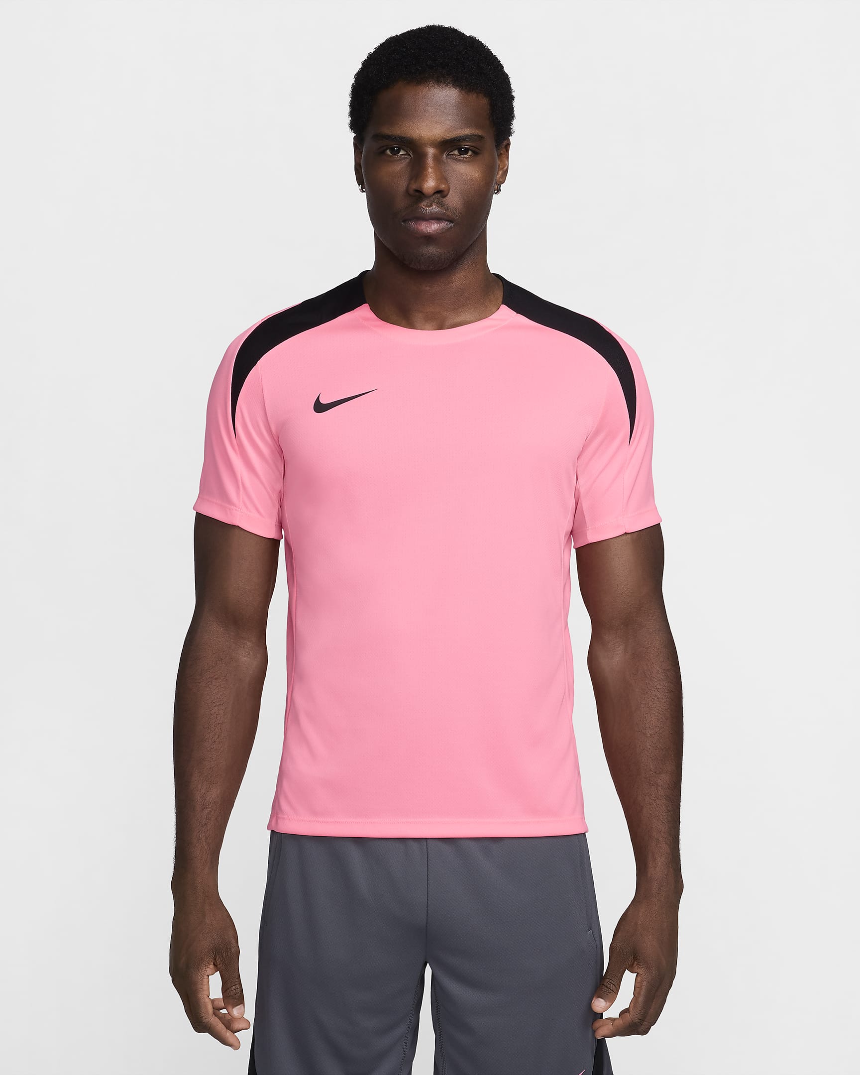 Nike Strike Camiseta de fútbol de manga corta Dri-FIT - Hombre - Sunset Pulse/Sunset Pulse/Negro/Negro