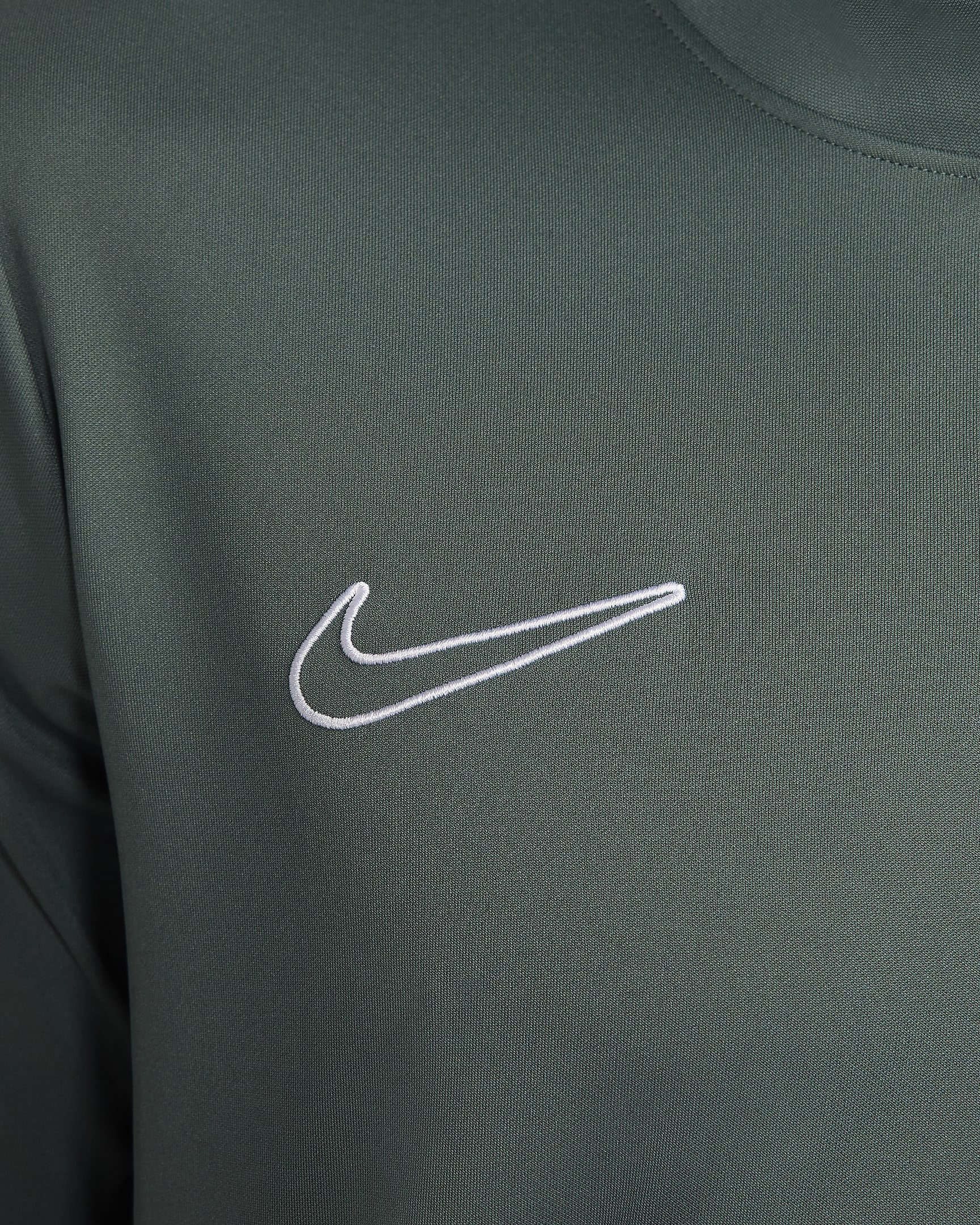 Nike Academy Dri-FIT fotballoverdel med glidelås i halsen til herre - Vintage Green/Svart/Hvit