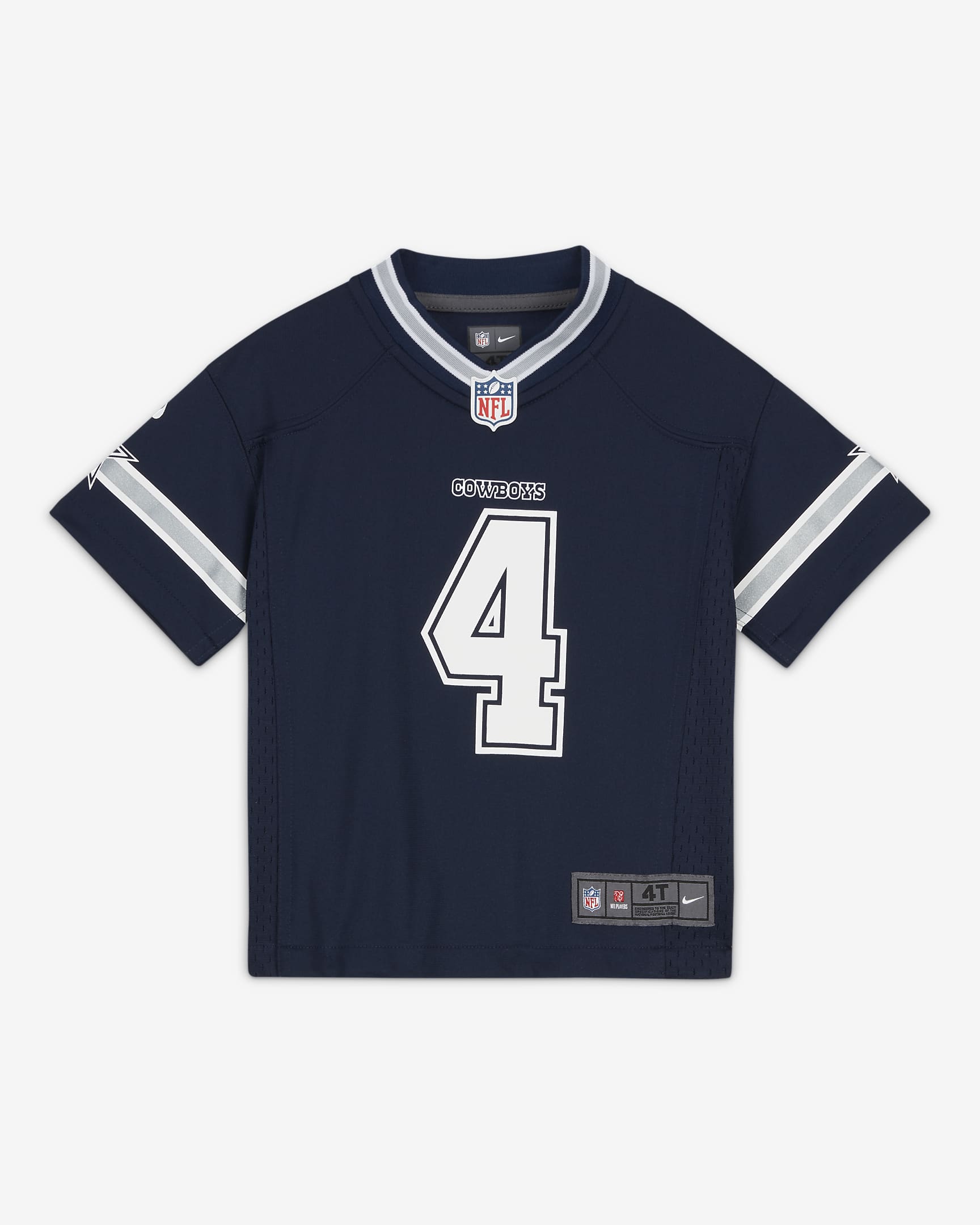 NFL Dallas Cowboys (Dak Prescott) Baby/Toddler Game Football Jersey - Navy