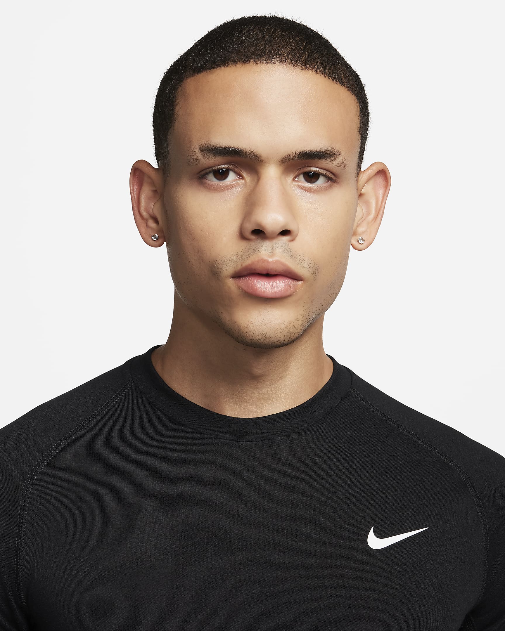 Nike Flex Rep Dri-FIT Kurzarm-Fitness-Top für Herren - Schwarz/Weiß