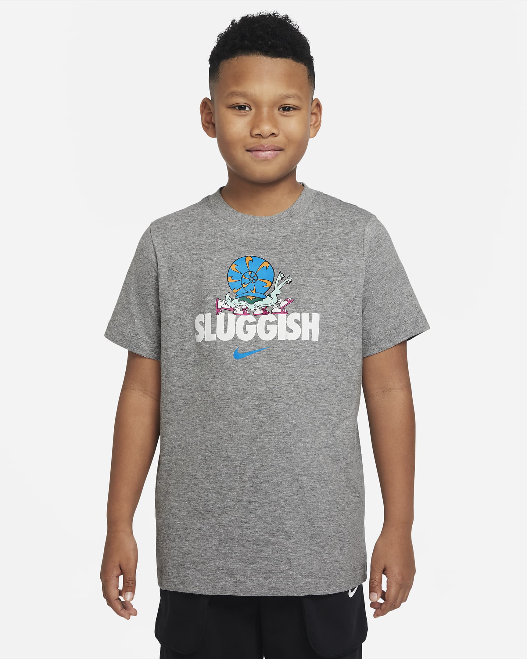 Nike Sportswear Big Kids' (Boys') T-Shirt - Dark Grey Heather