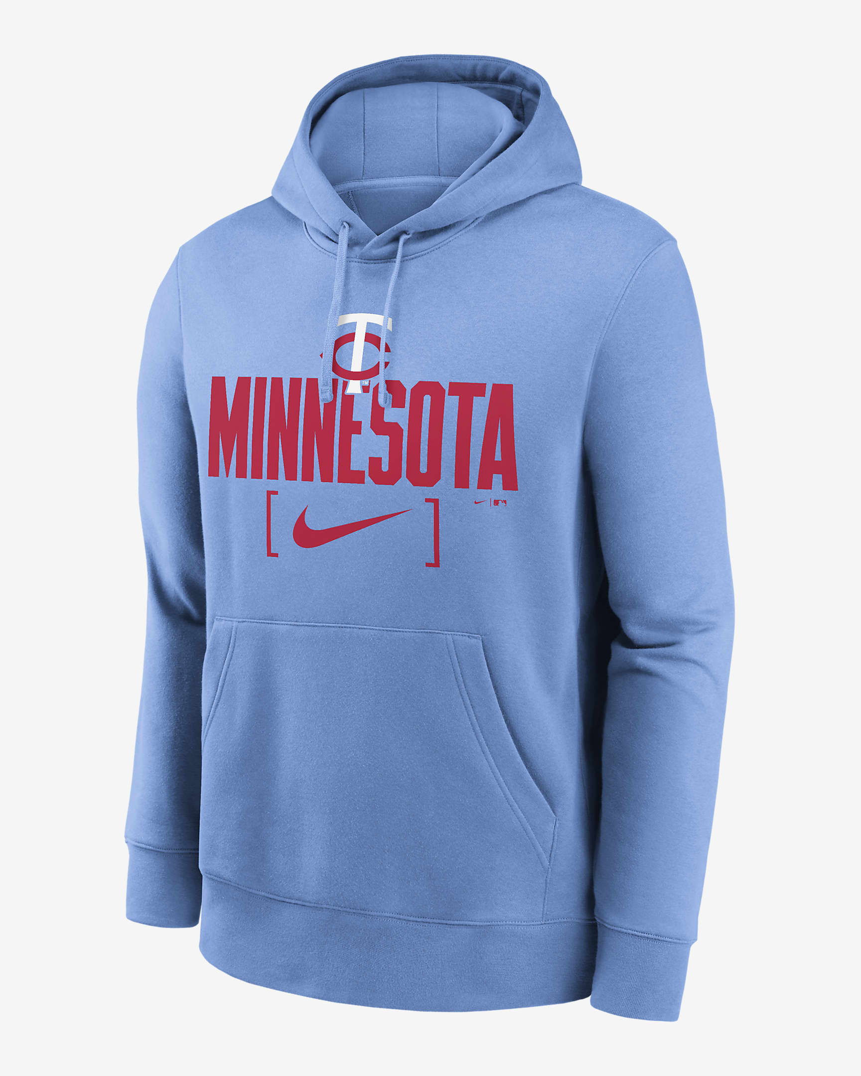 Minnesota Twins Club Slack Men's Nike MLB Pullover Hoodie - Light Blue