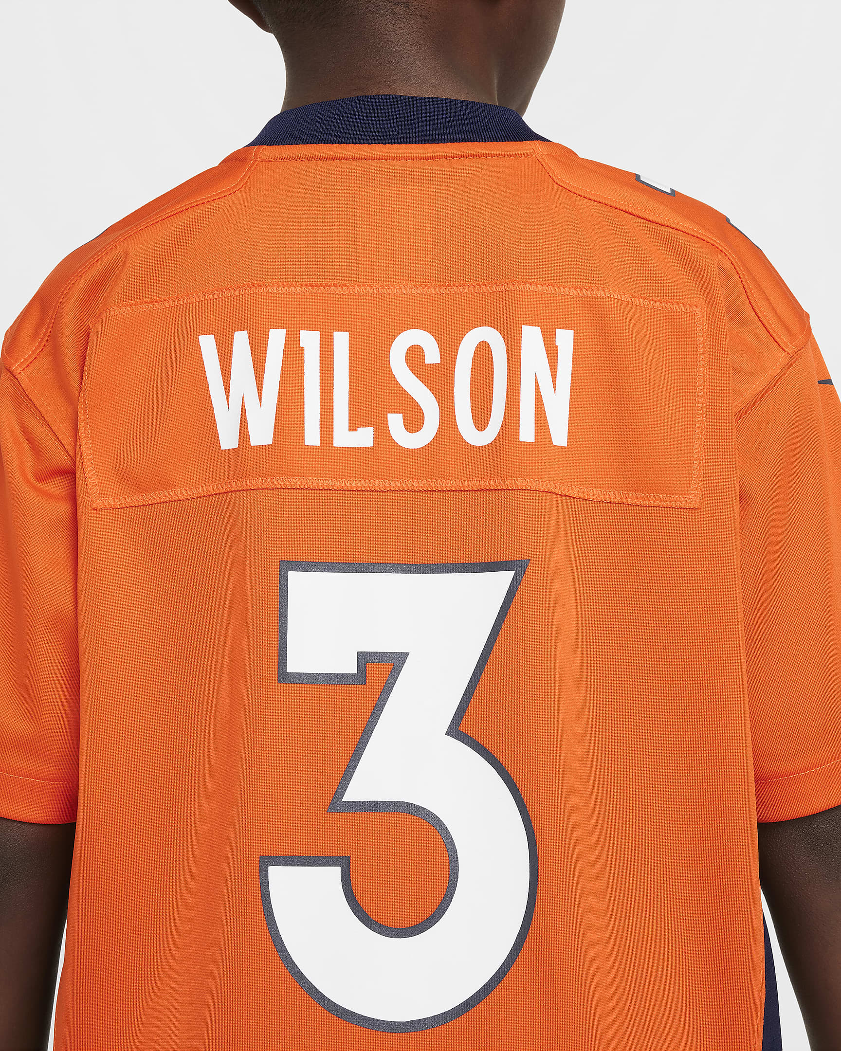 Spelartröja NFL Denver Broncos (Russell Wilson) för ungdom - Brilliant Orange/WILSON RUSSELL