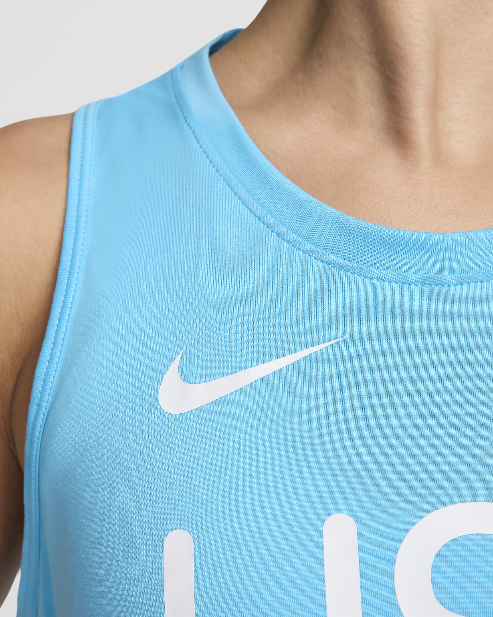 Camiseta de tirantes de correr Nike Dri-FIT para mujer USA One - Azul báltico/Azul eléctrico/Blanco