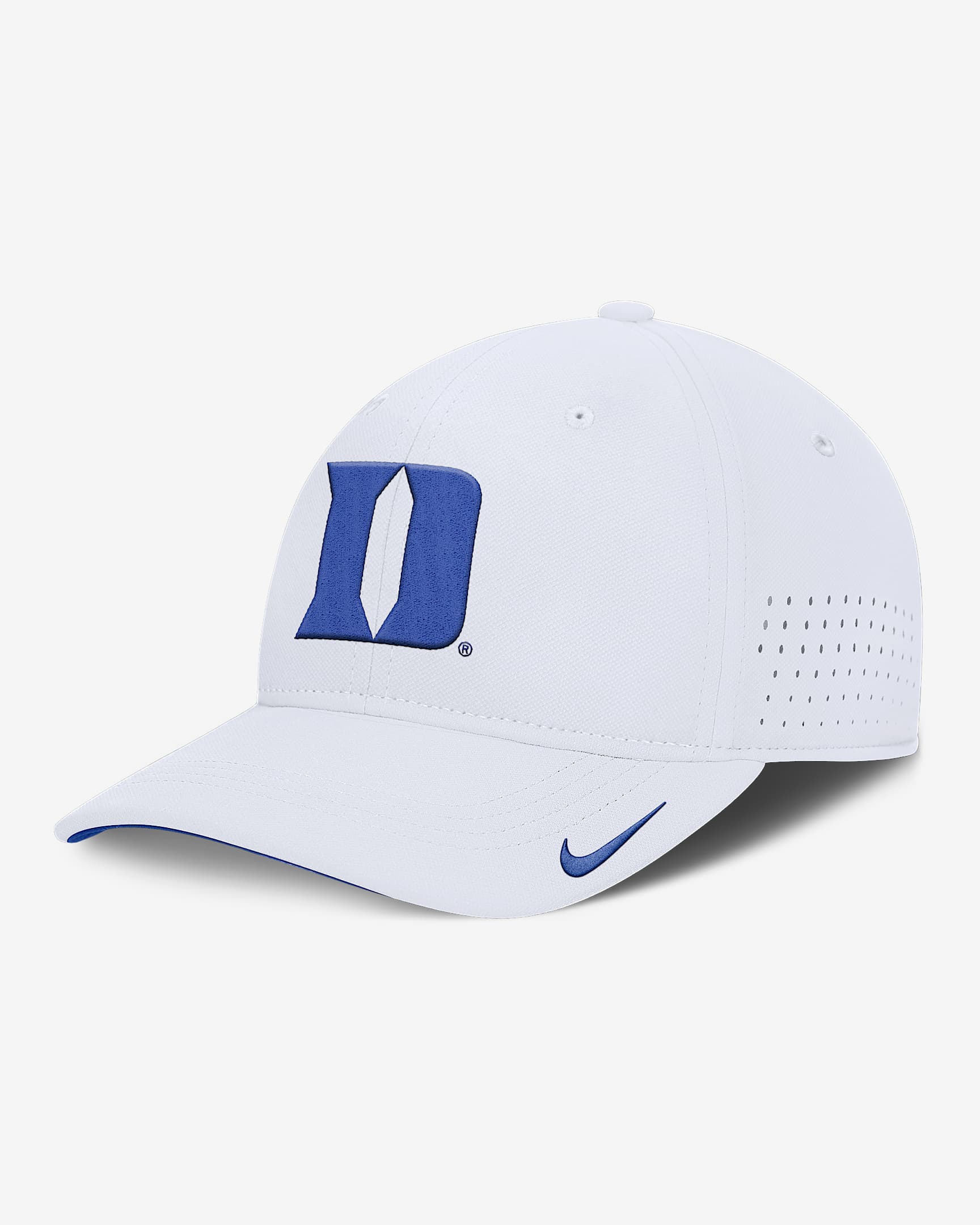 Duke On-Field Gameday Swoosh Men's Nike Dri-FIT College Hat - White