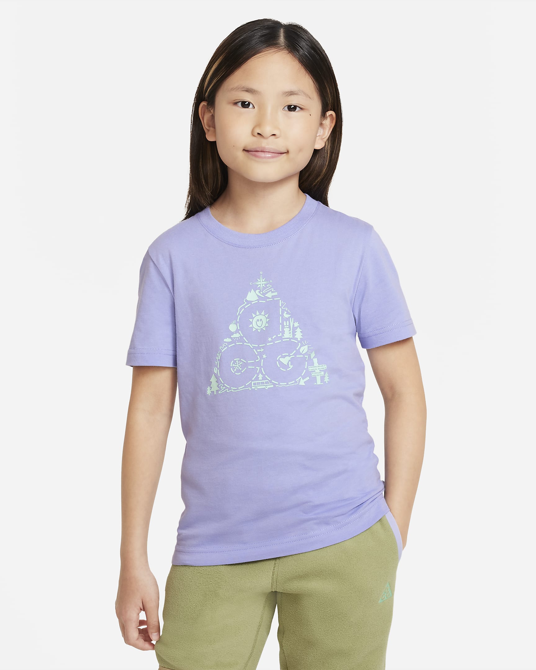 Playera ACG para niños talla pequeña Nike - Cardo claro