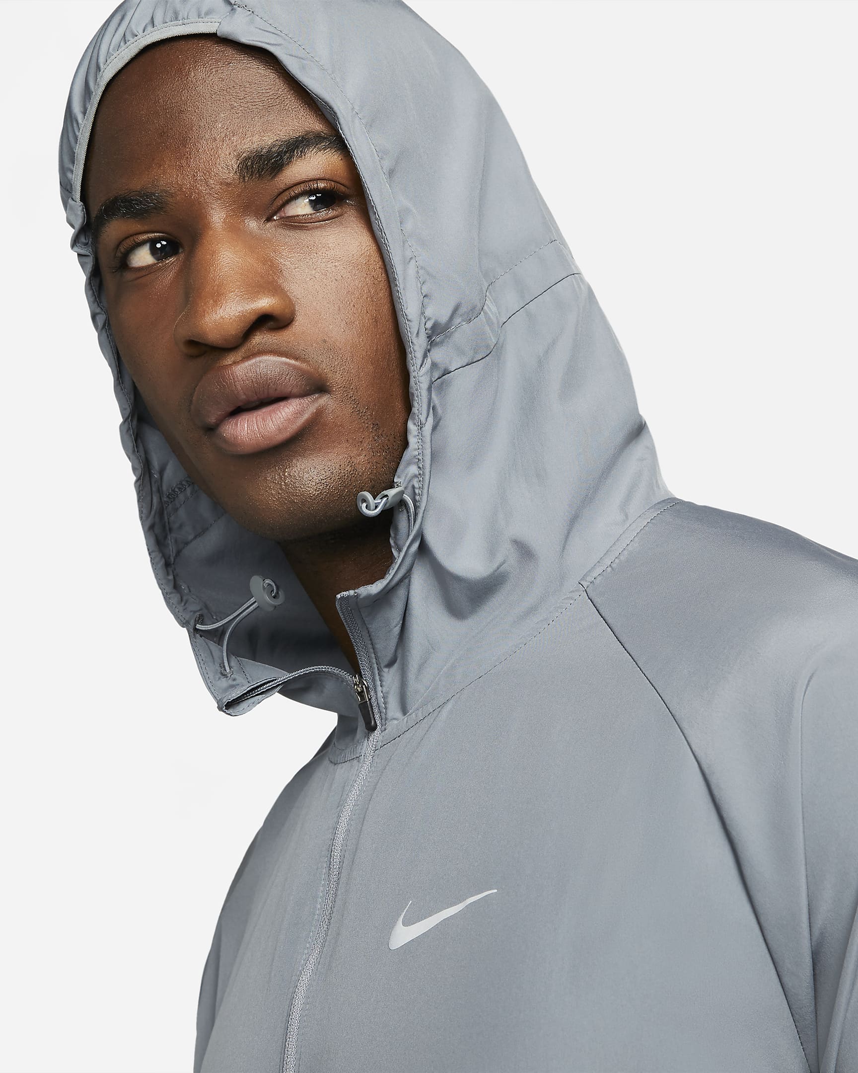 Veste de running déperlante Nike Miler pour homme - Smoke Grey/Smoke Grey