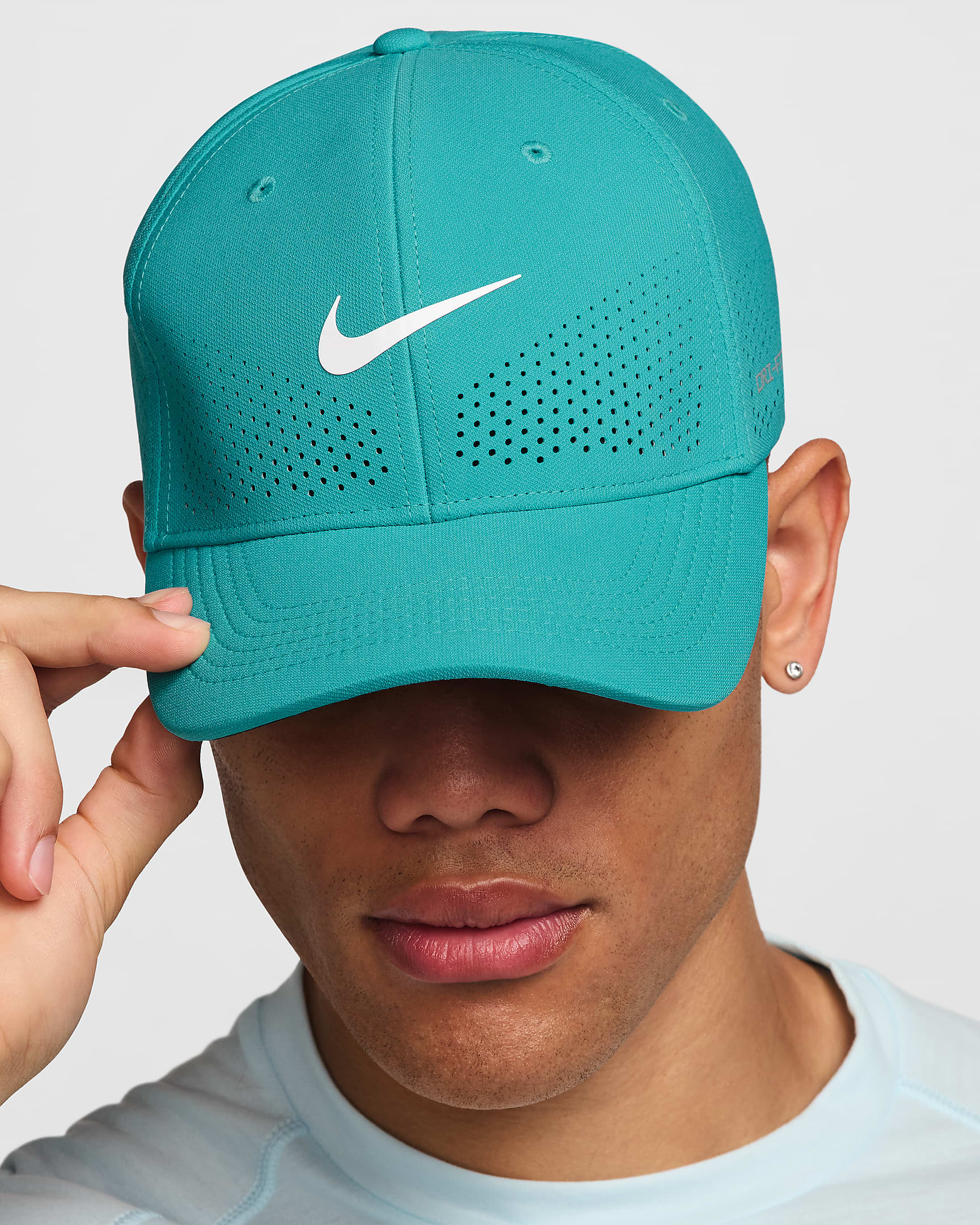 Nike Dri-FIT ADV Rise Structured SwooshFlex Cap - Dusty Cactus/Anthracite/White