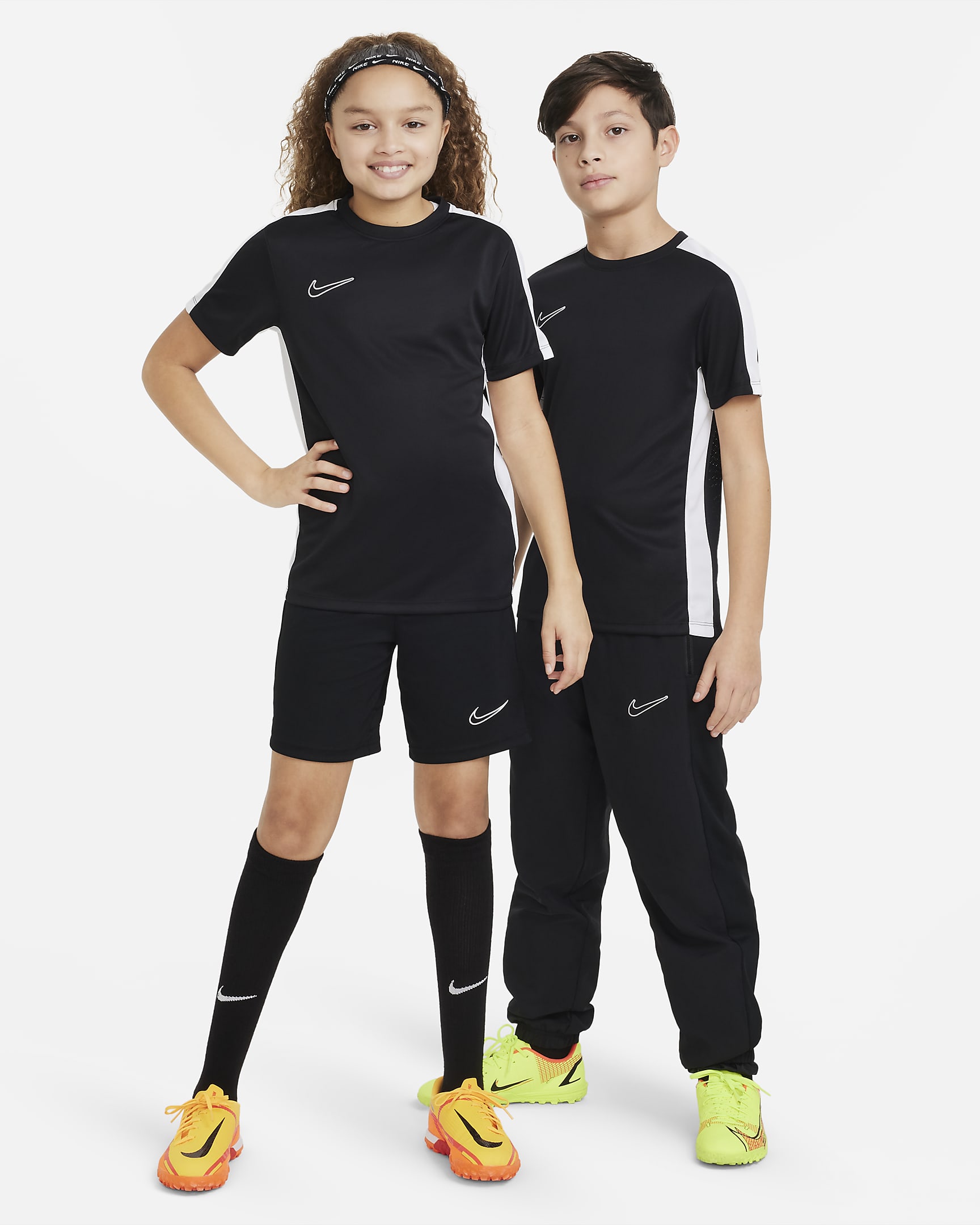 Nike Dri-FIT Academy23 Kids' Football Top - Black/White/White