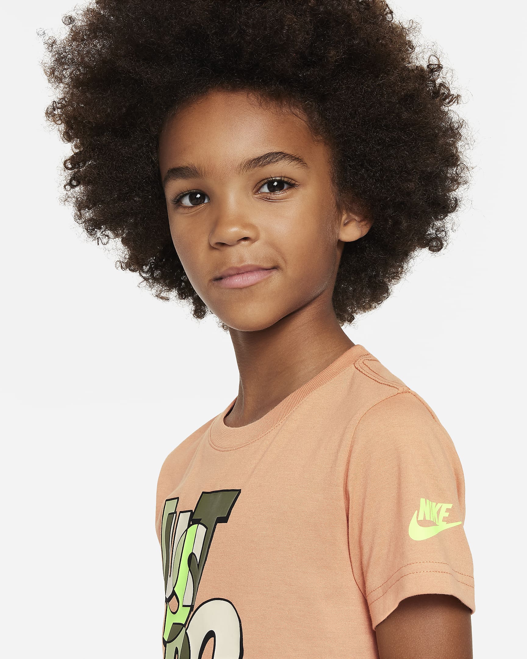 Nike Puzzle "Just Do It" Tee Little Kids T-Shirt - Amber Brown