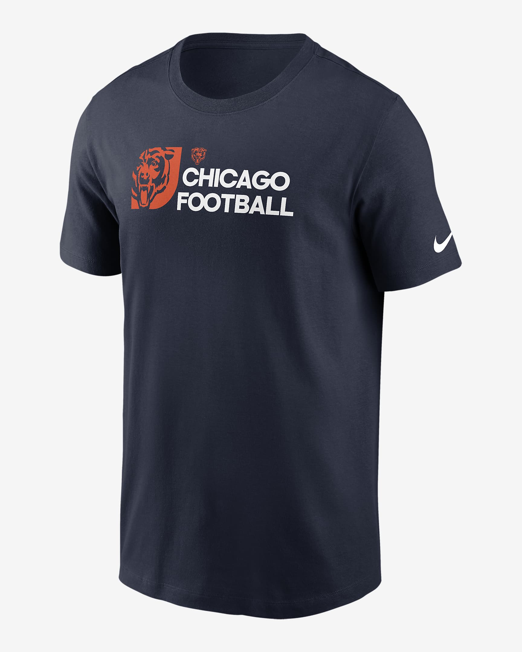 Playera Nike de la NFL para hombre Chicago Bears Team Outline Essential T-Shirt - Azul marino