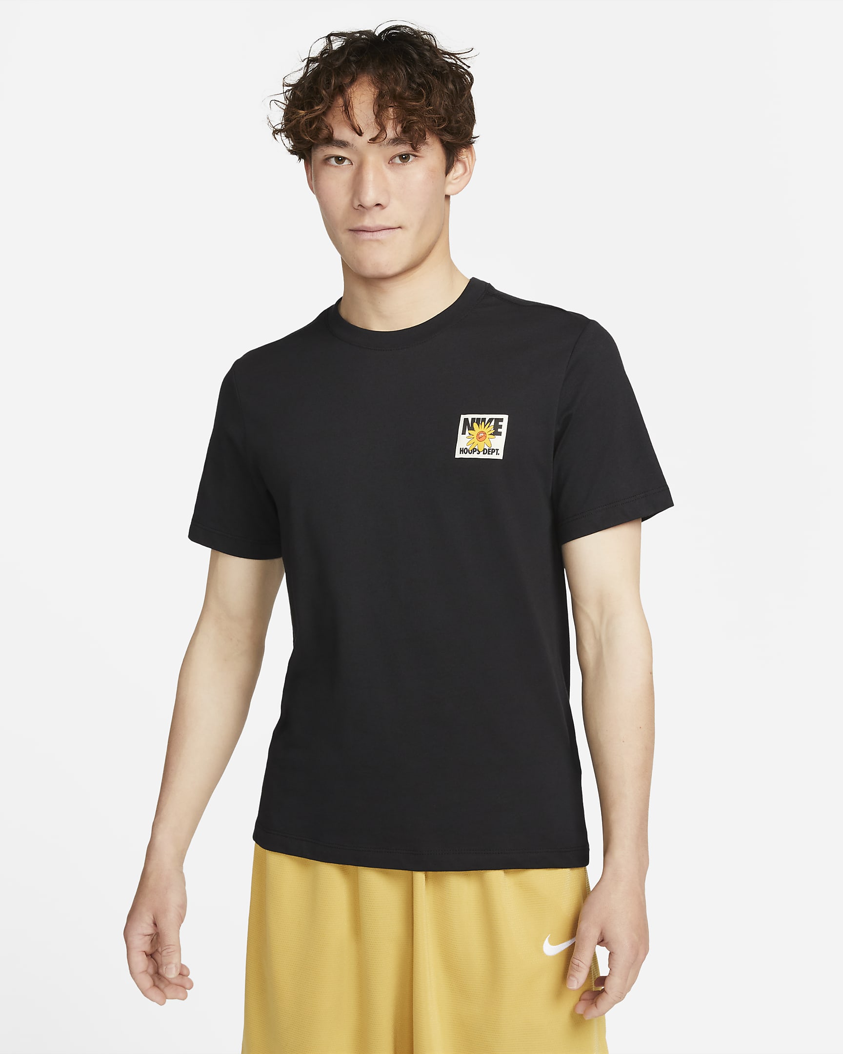 Nike Dri-FIT 男款籃球 T 恤 - 黑色