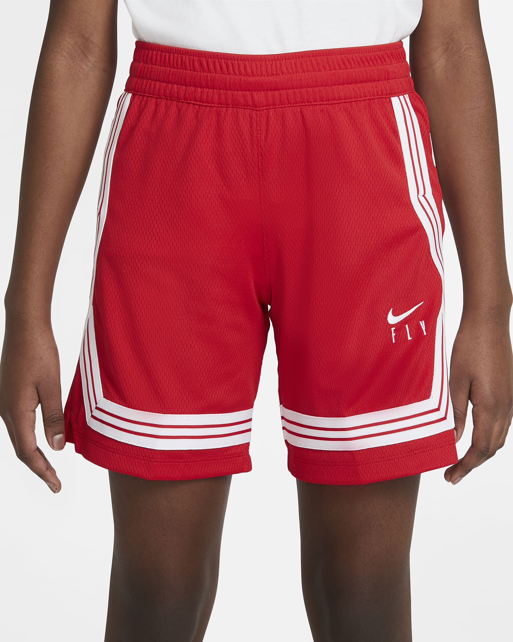 Nike Fly Crossover Big Kids' (Girls') Basketball Shorts - University Red/White/White