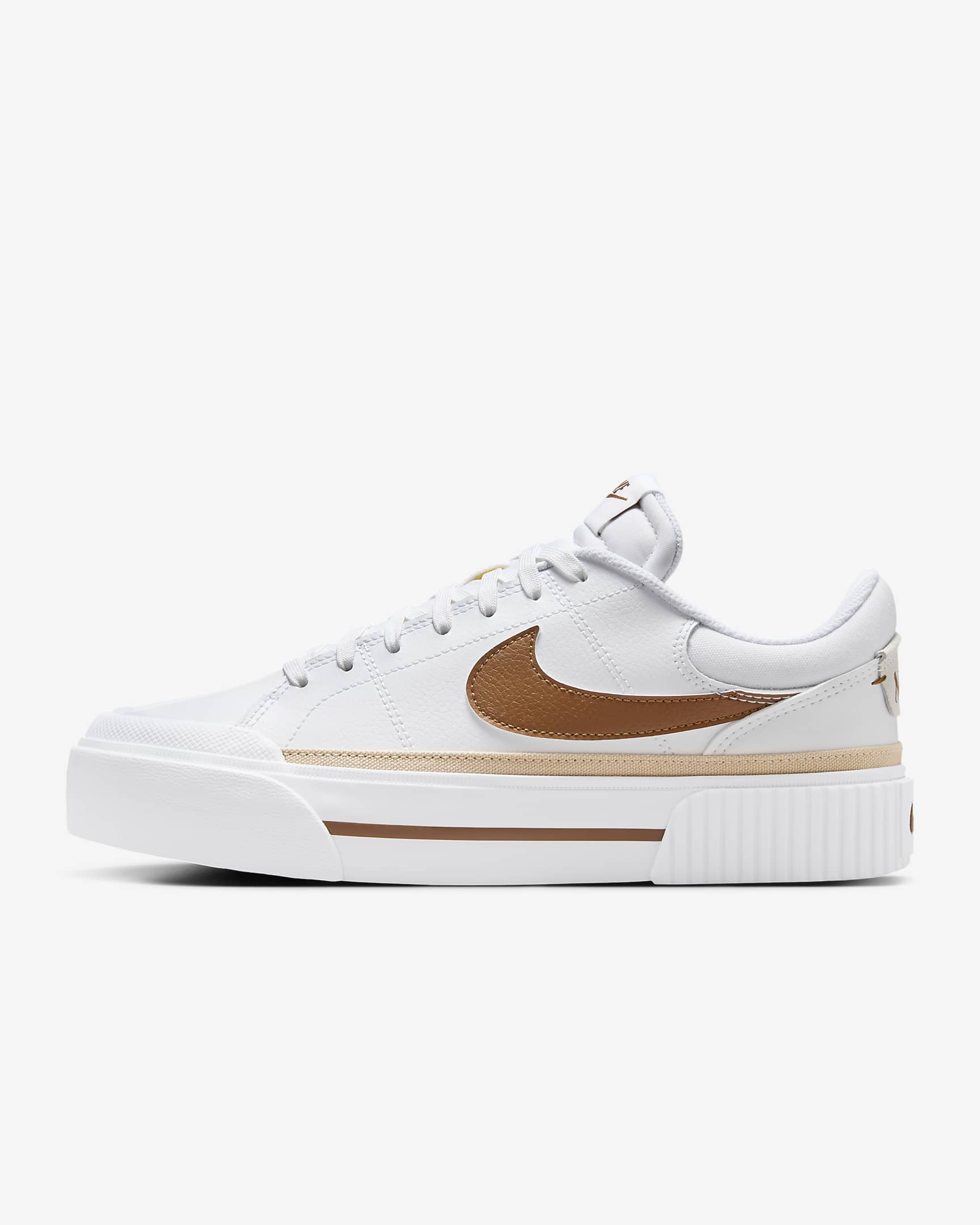 Chaussure Nike Court Legacy Lift pour femme - Blanc/Sanddrift/Light British Tan