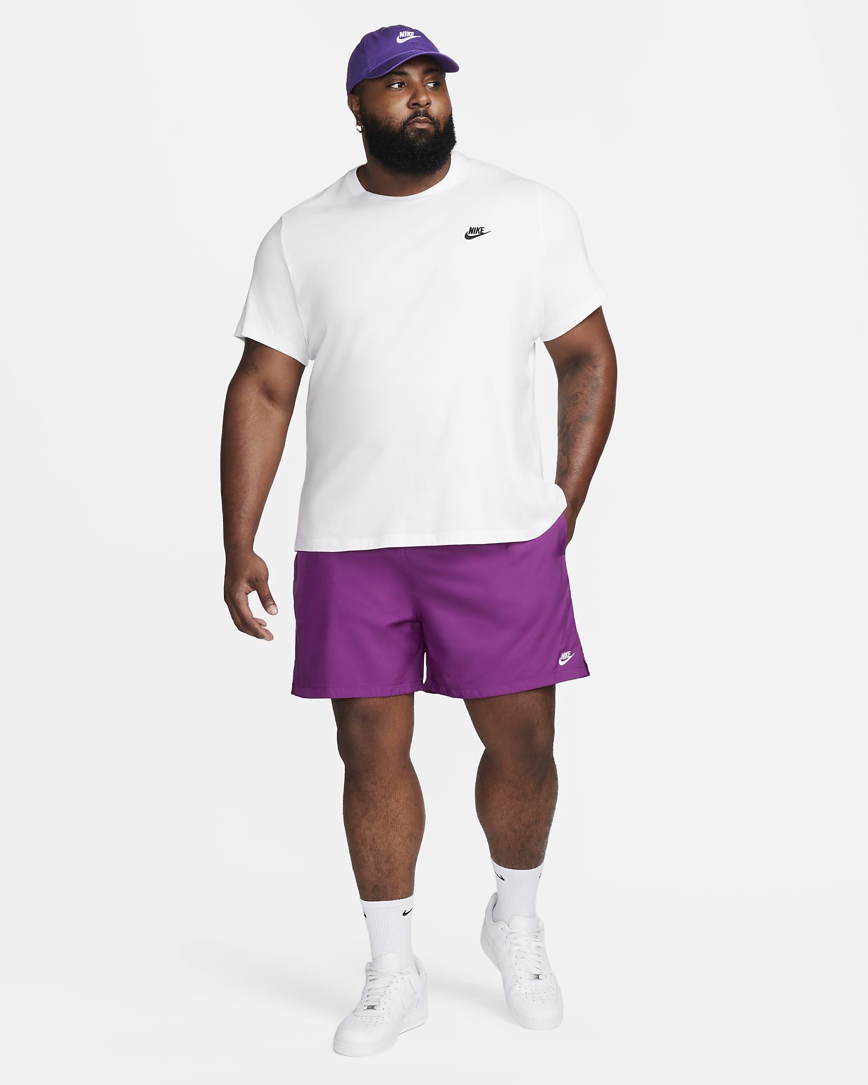 Short Flow tissé Nike Club pour homme - Viotech/Blanc