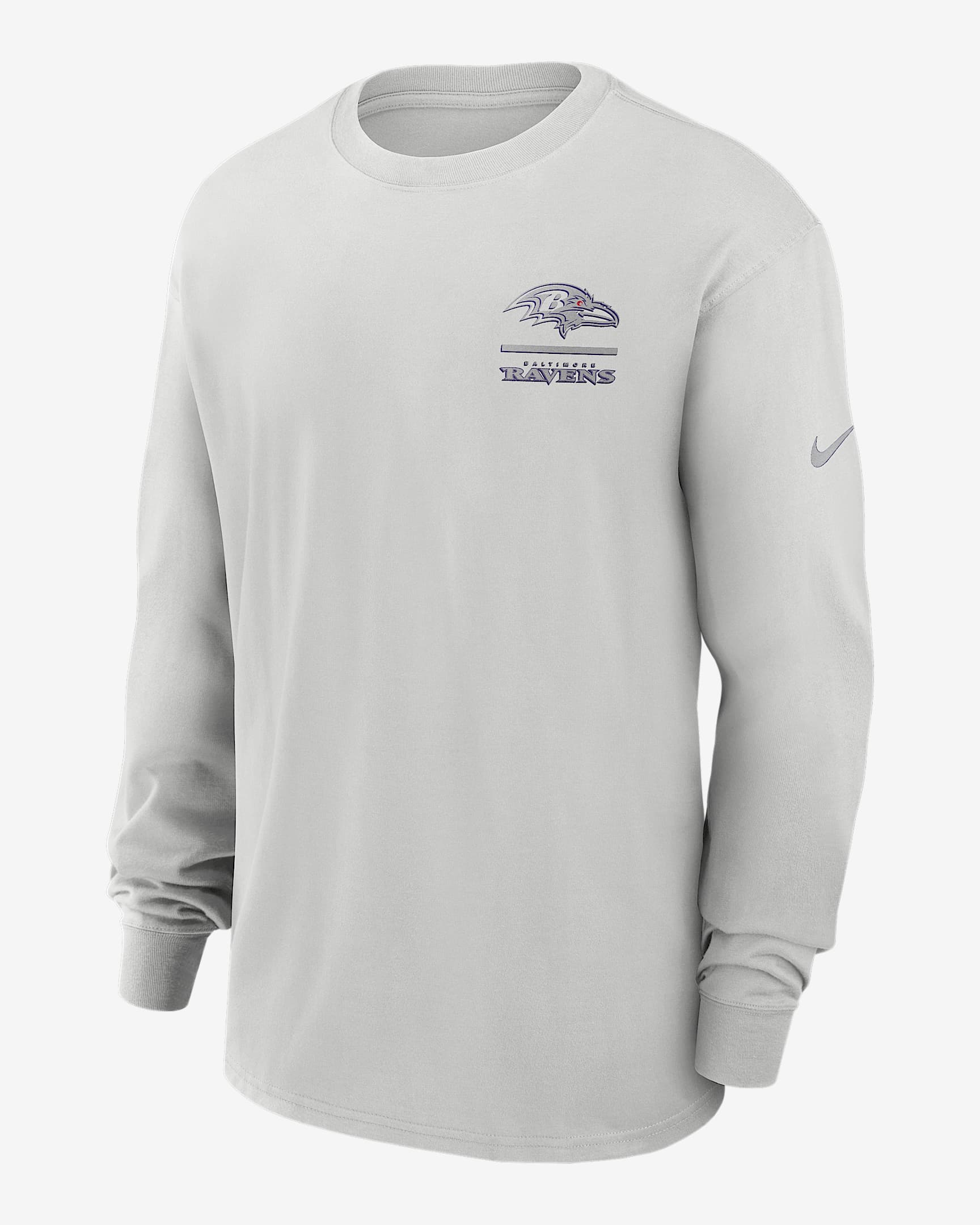 Baltimore Ravens Essential Heavy Max90 Men's Nike NFL Long-Sleeve T-Shirt - Grey